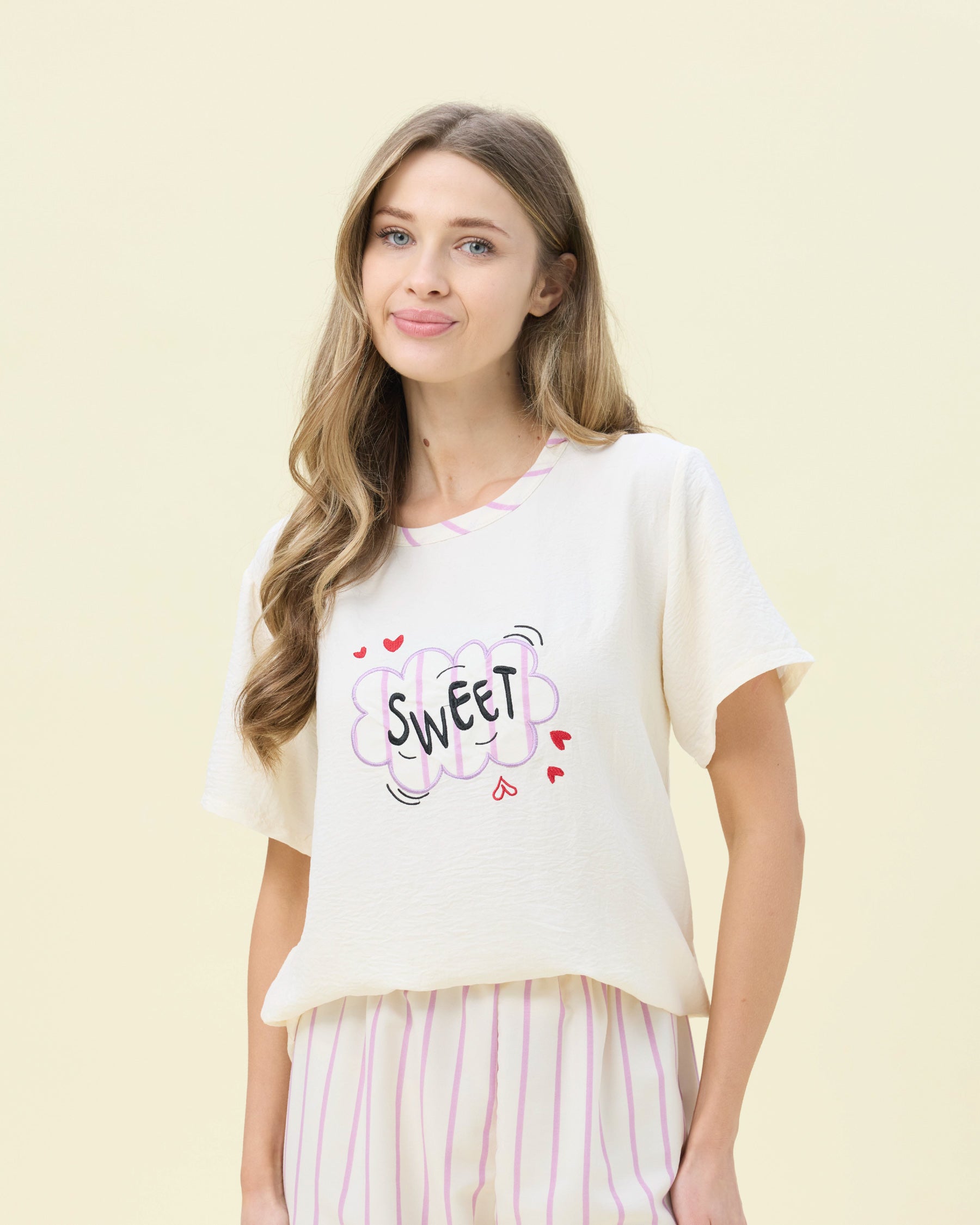 بيجامة نسائية - قطعتين (M-2XL)