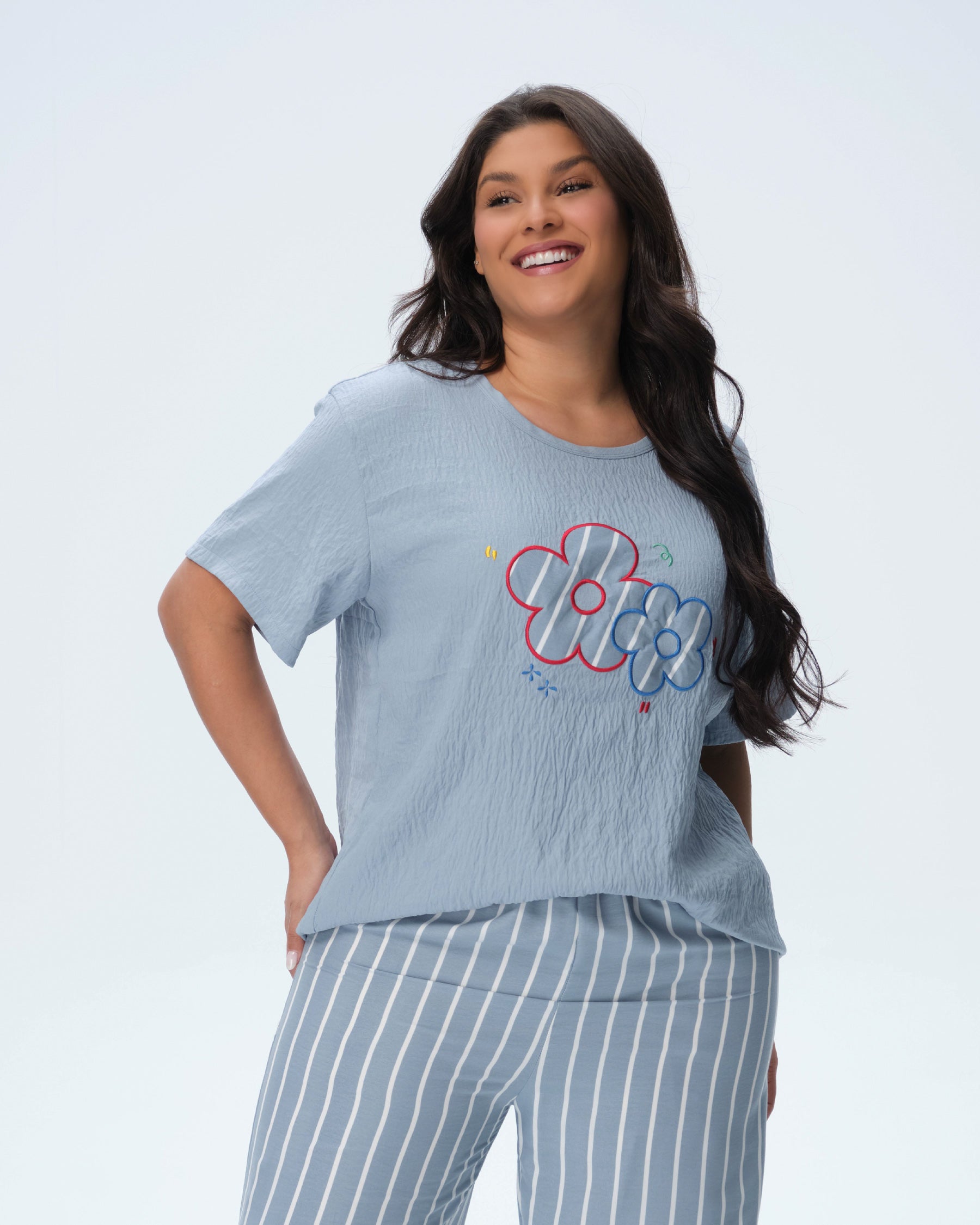 بيجامة نسائية - قطعتين (3XL-6XL)