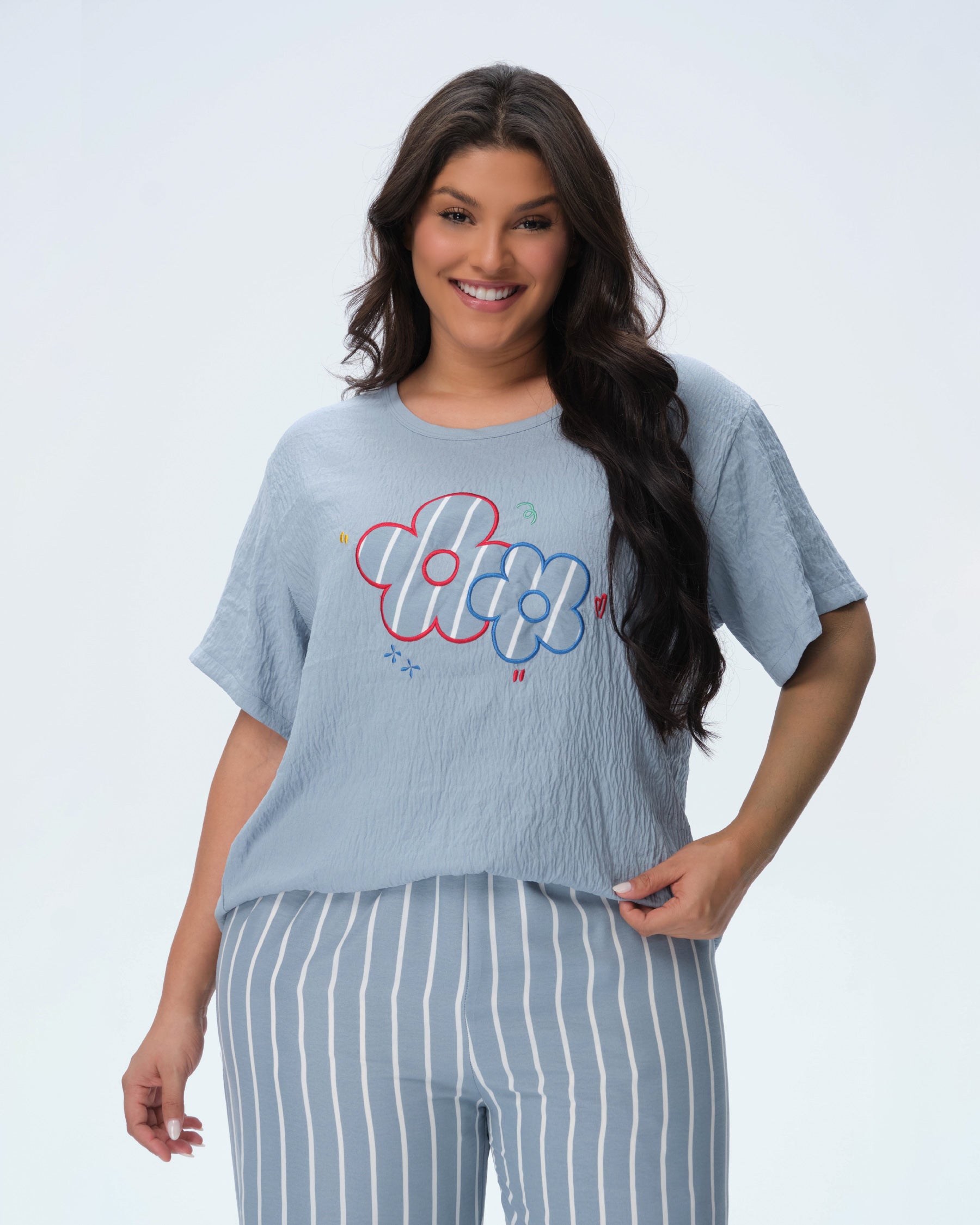 بيجامة نسائية - قطعتين (3XL-6XL)