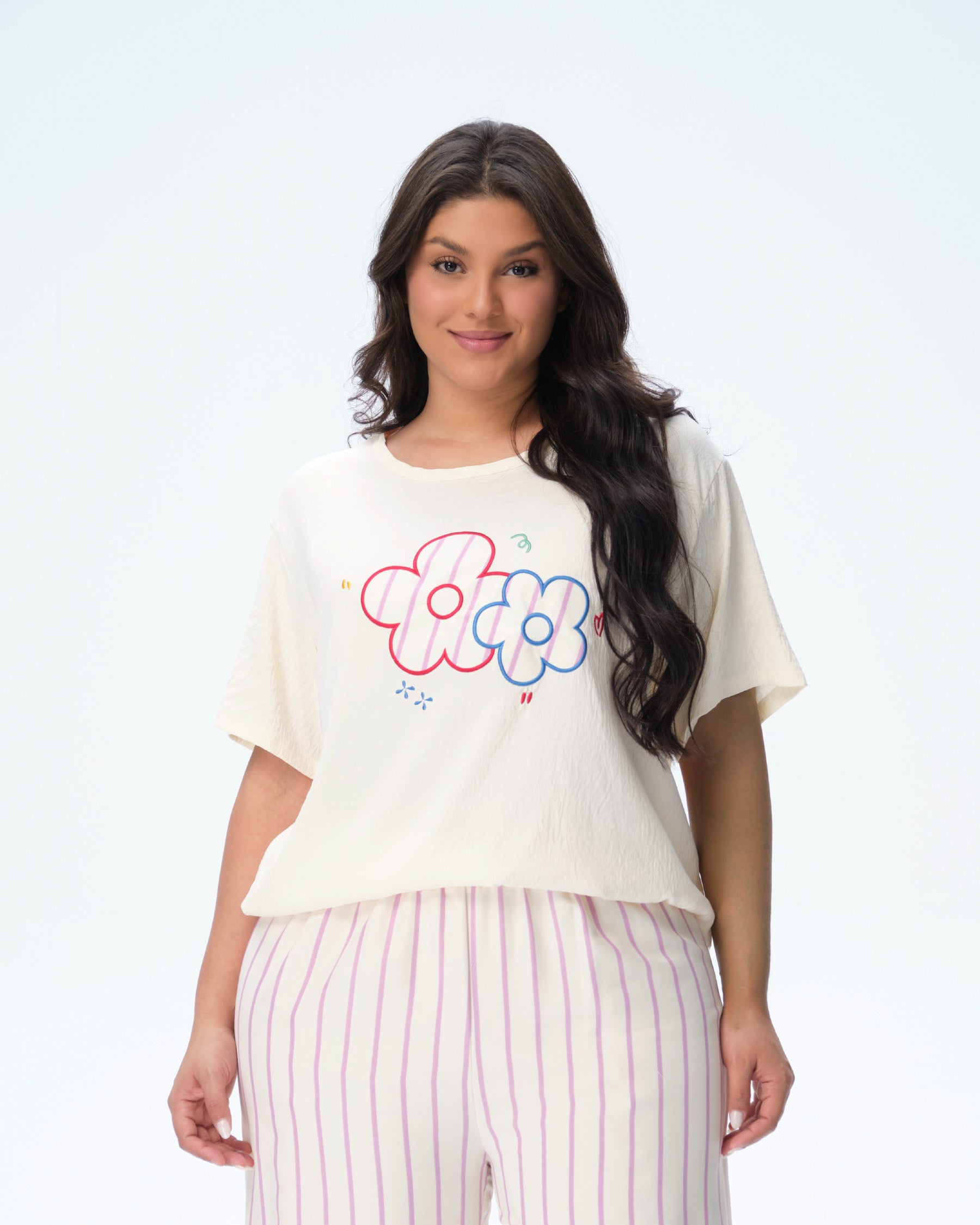 بيجامة نسائية - قطعتين (3XL-6XL)
