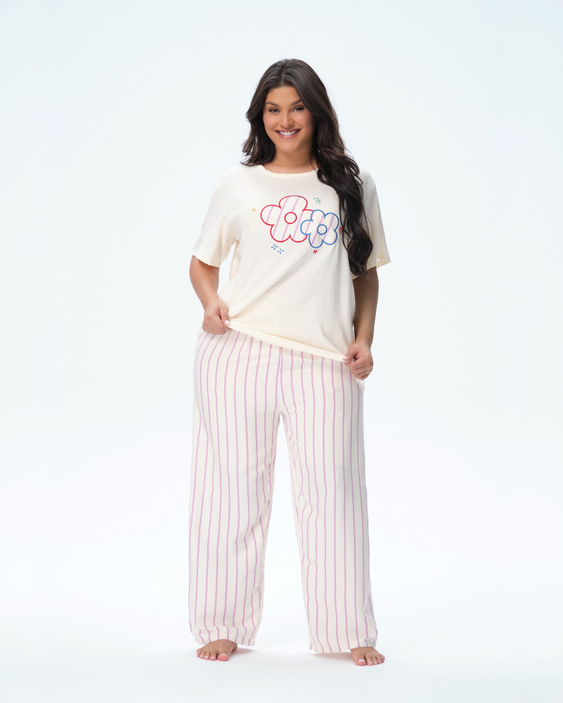 بيجامة نسائية - قطعتين (3XL-6XL)
