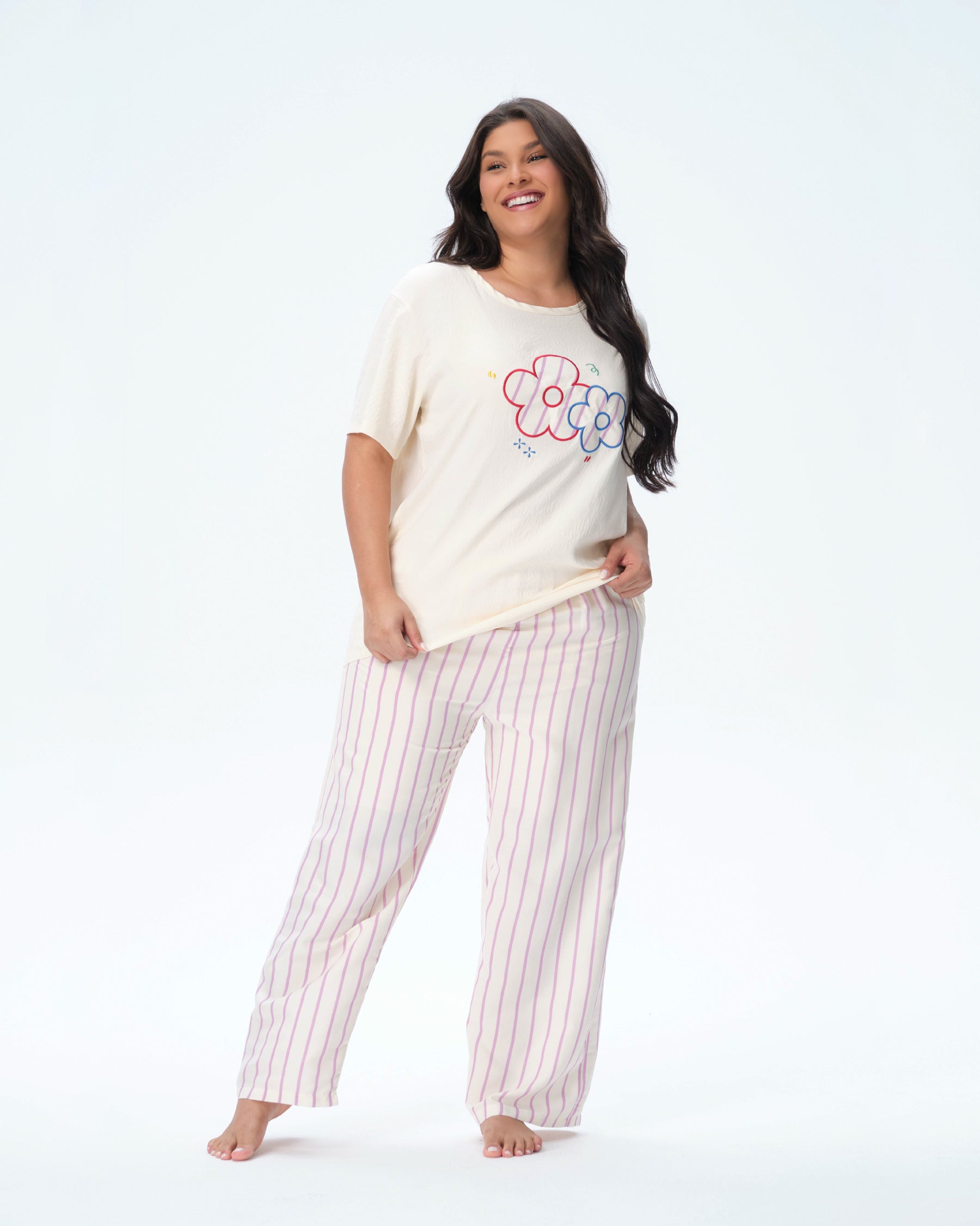 بيجامة نسائية - قطعتين (3XL-6XL)