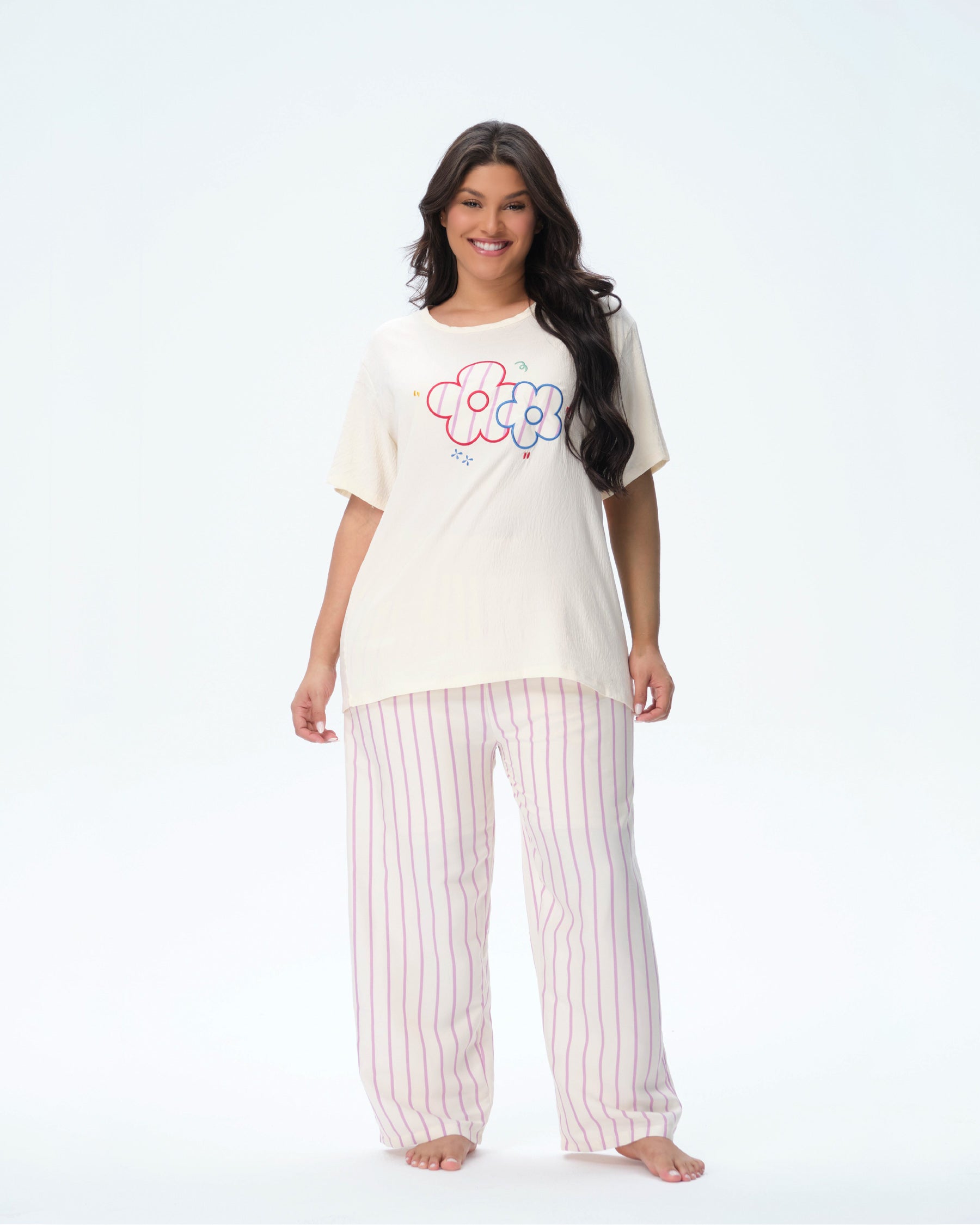 بيجامة نسائية - قطعتين (3XL-6XL)
