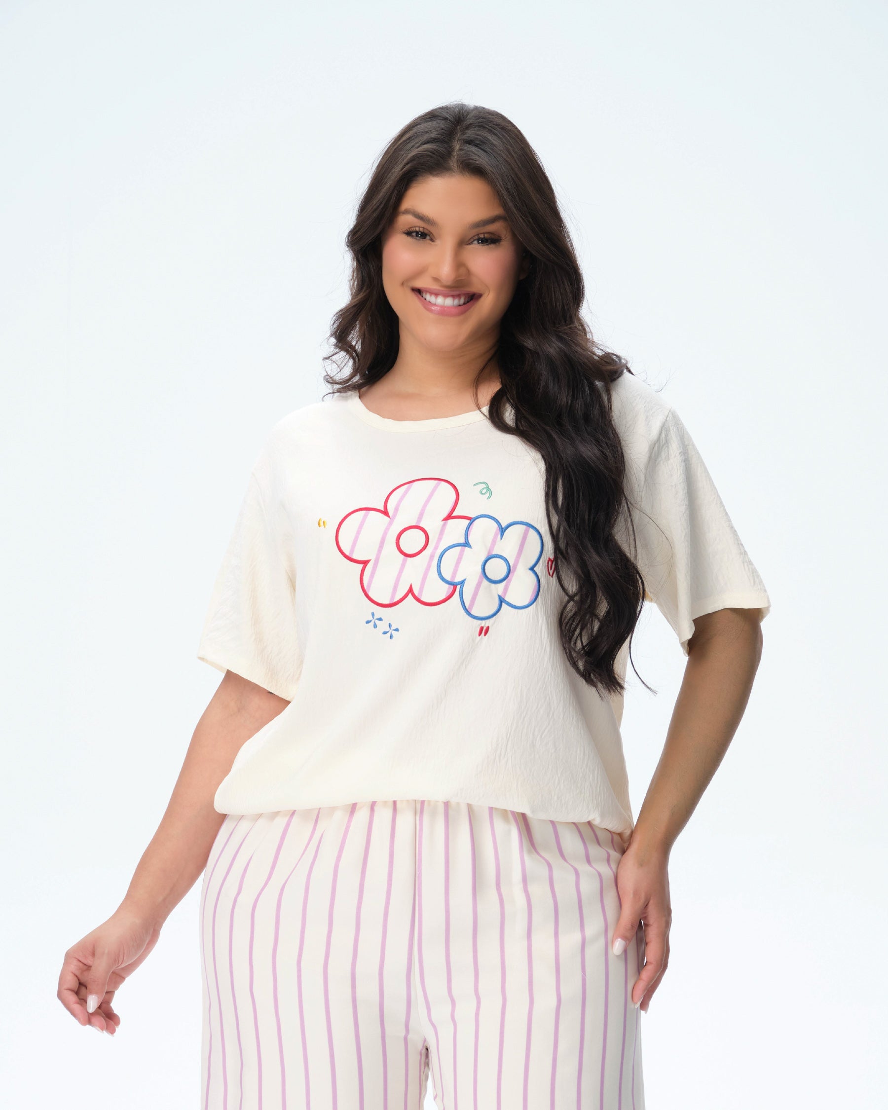 بيجامة نسائية - قطعتين (3XL-6XL)