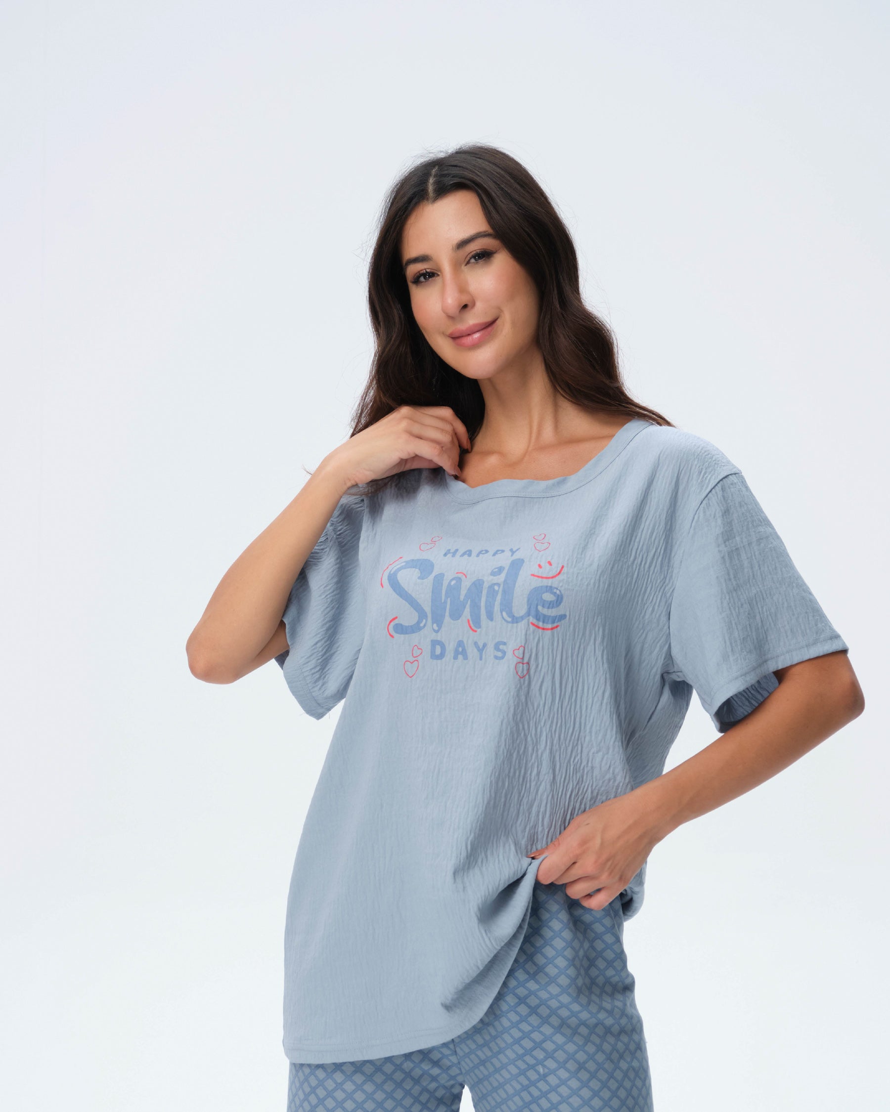بيجامة نسائية - قطعتين (M-2XL)