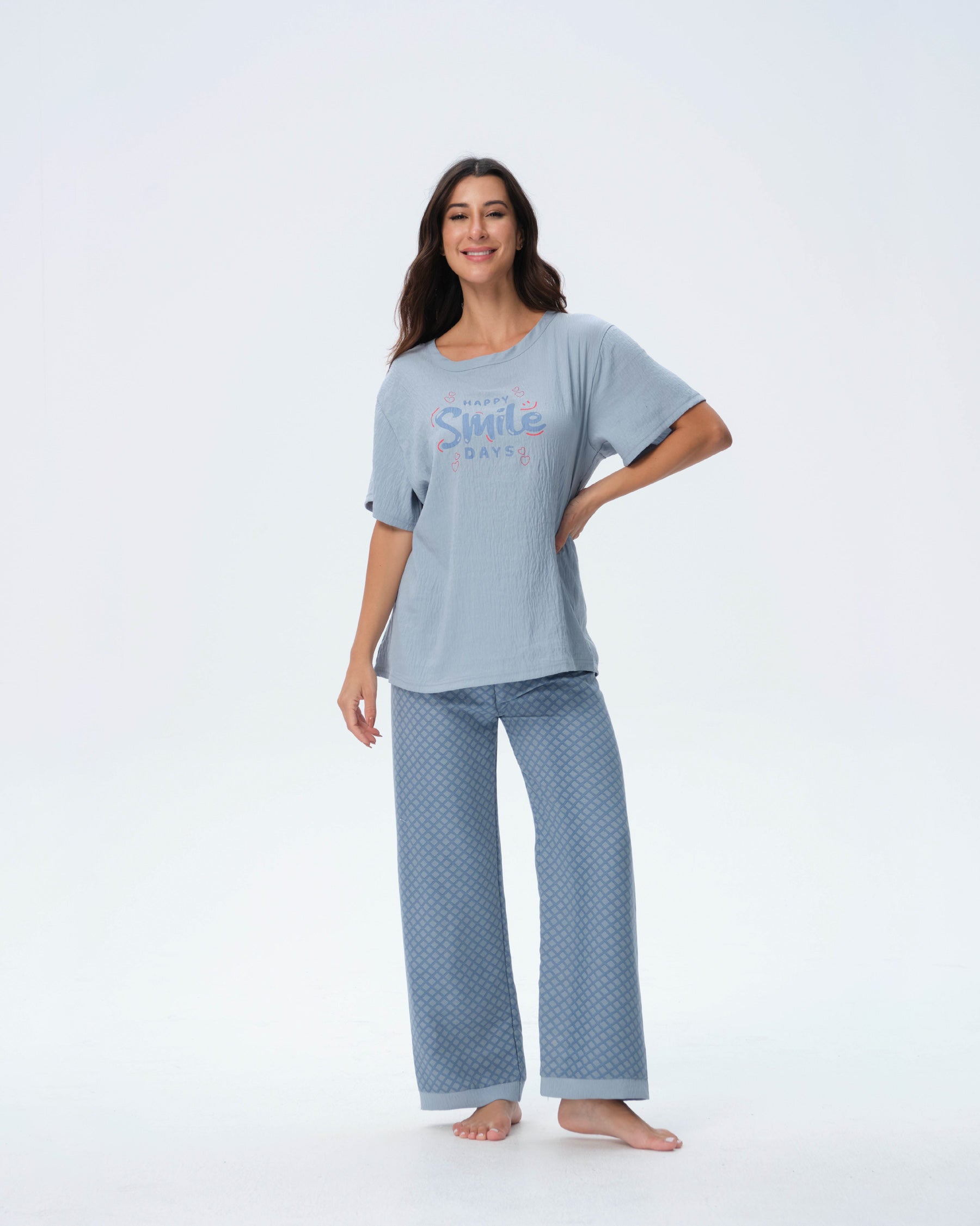 بيجامة نسائية - قطعتين (M-2XL)