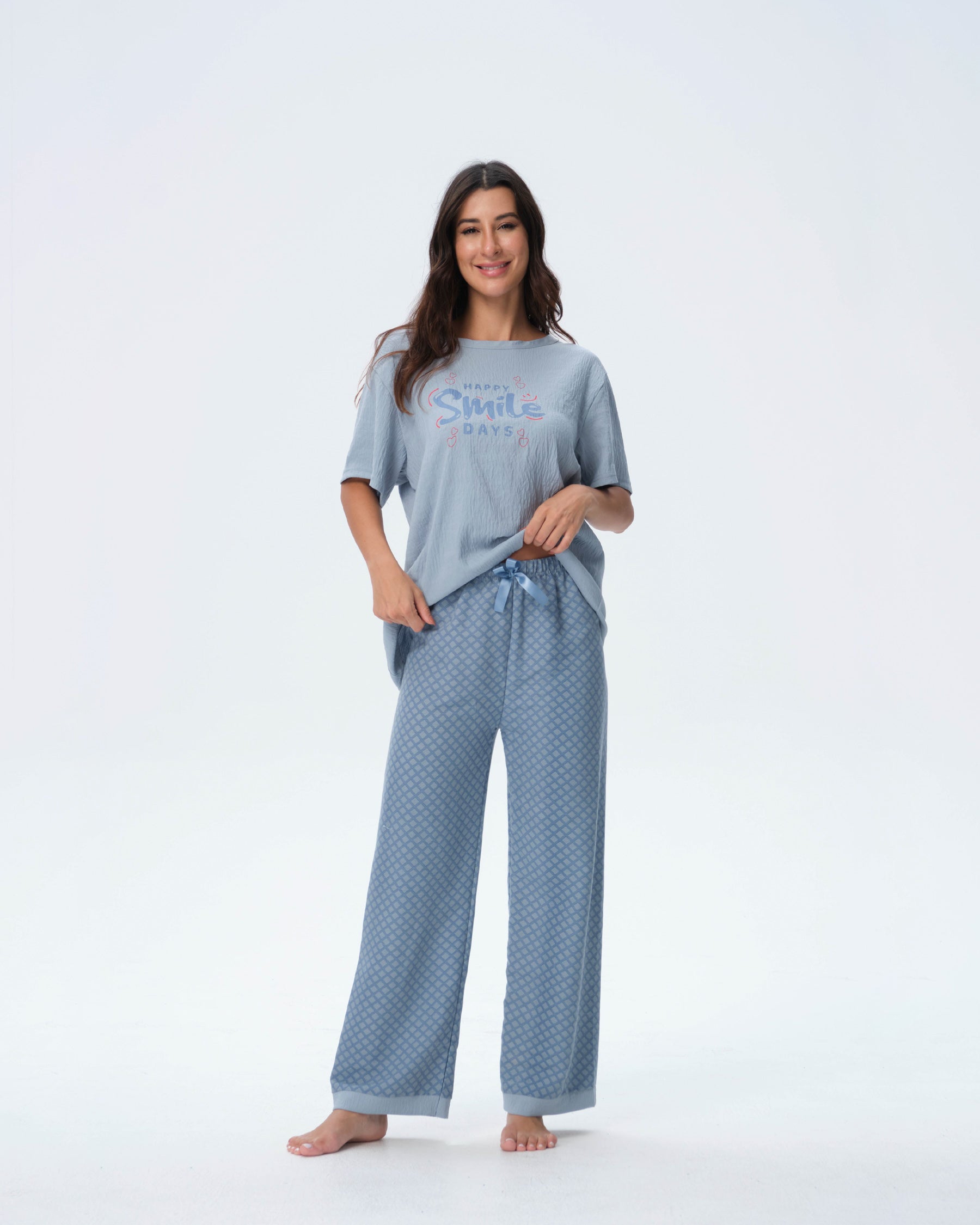 بيجامة نسائية - قطعتين (M-2XL)