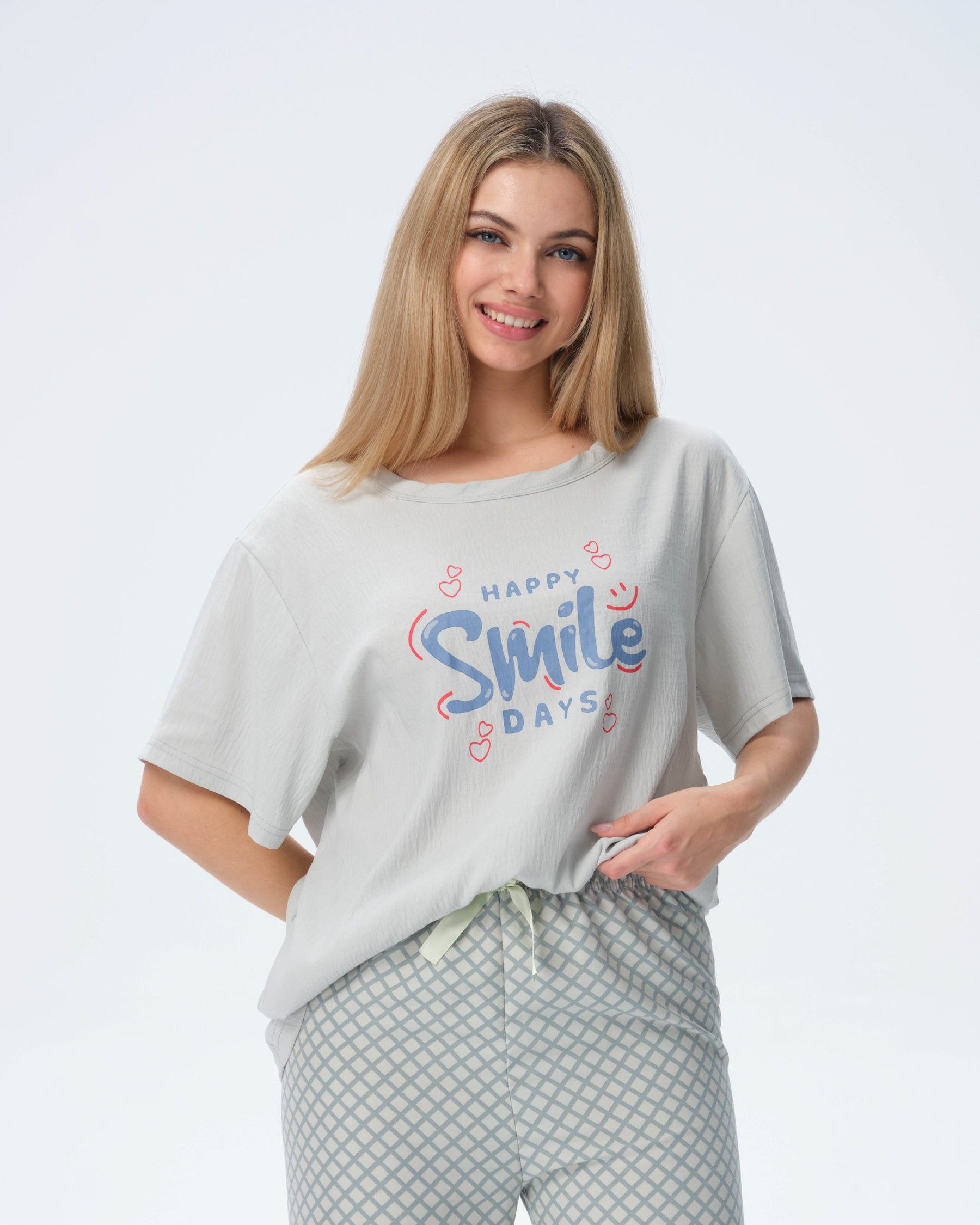 بيجامة نسائية - قطعتين (M-2XL)