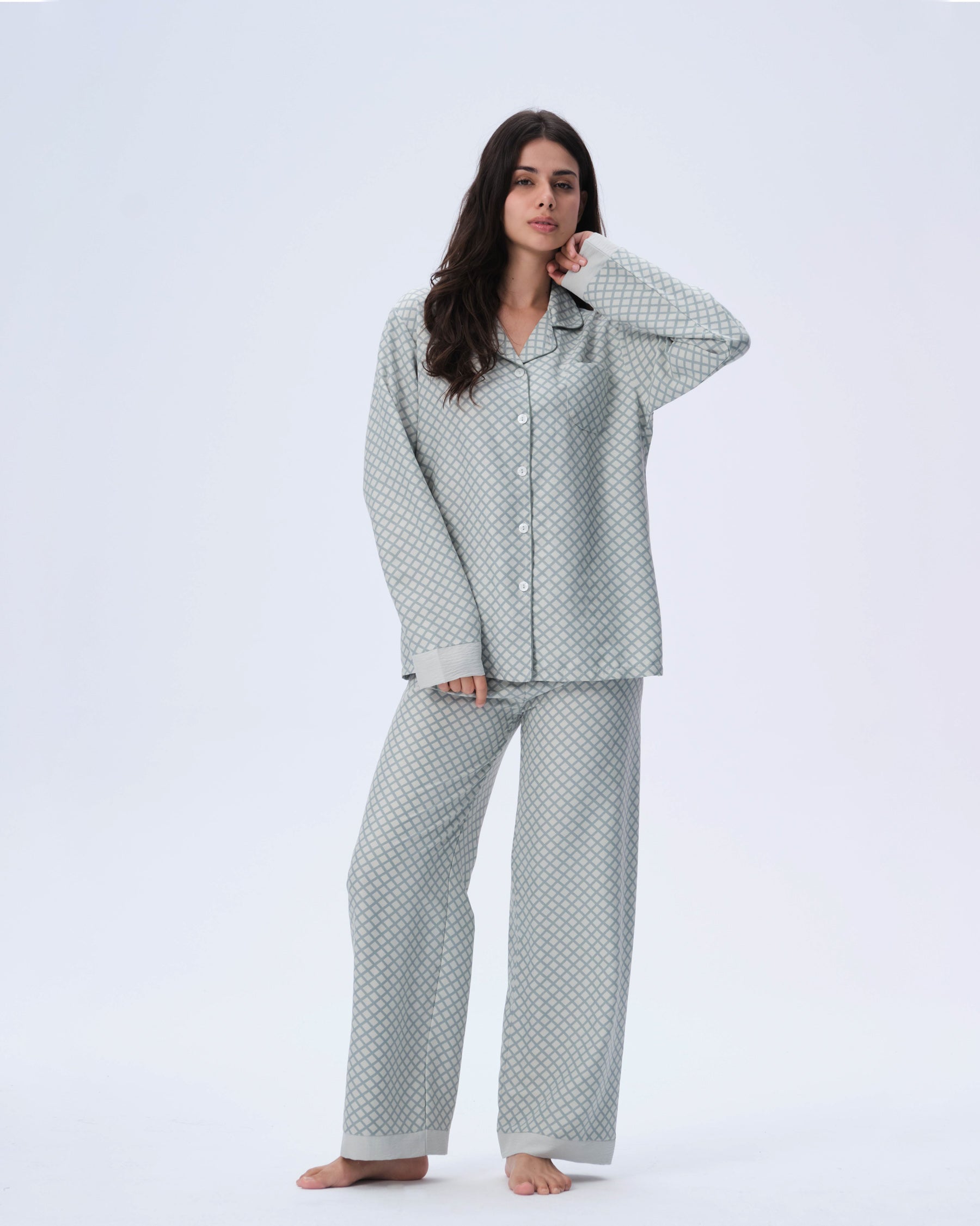 بيجامة نسائية - قطعتين (M-2XL)