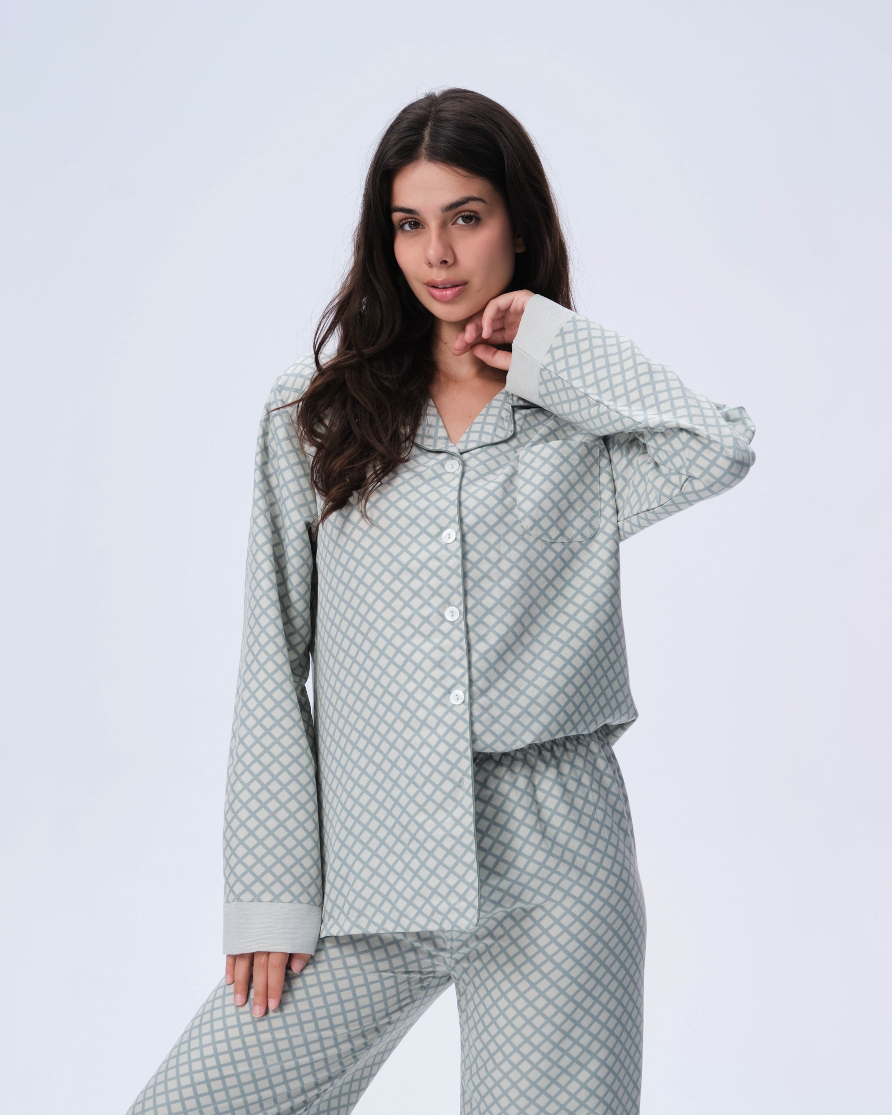بيجامة نسائية - قطعتين (M-2XL)