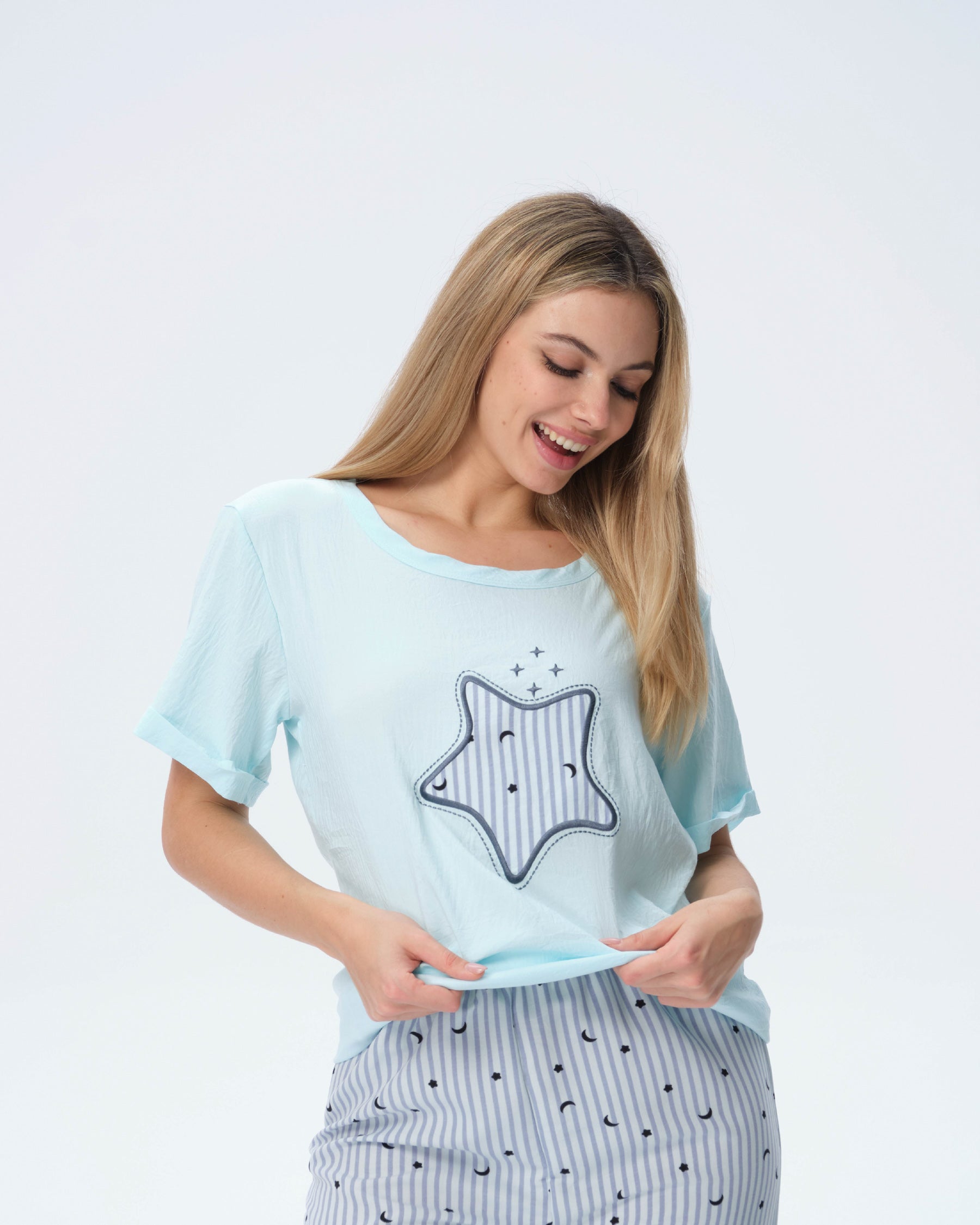 بيجامة نسائية - قطعتين (M-2XL)