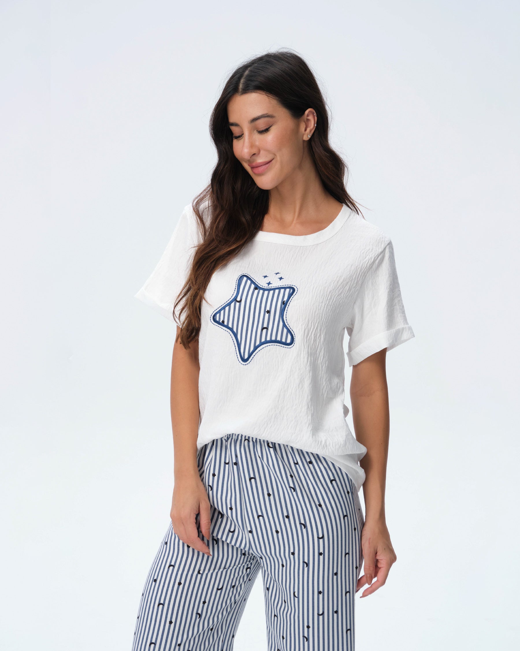 بيجامة نسائية - قطعتين (M-2XL)