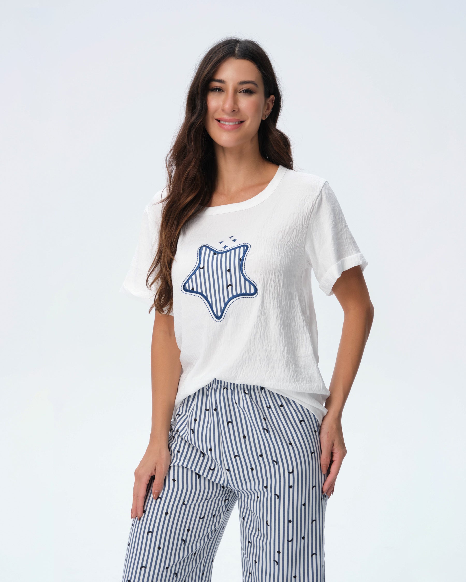 بيجامة نسائية - قطعتين (M-2XL)