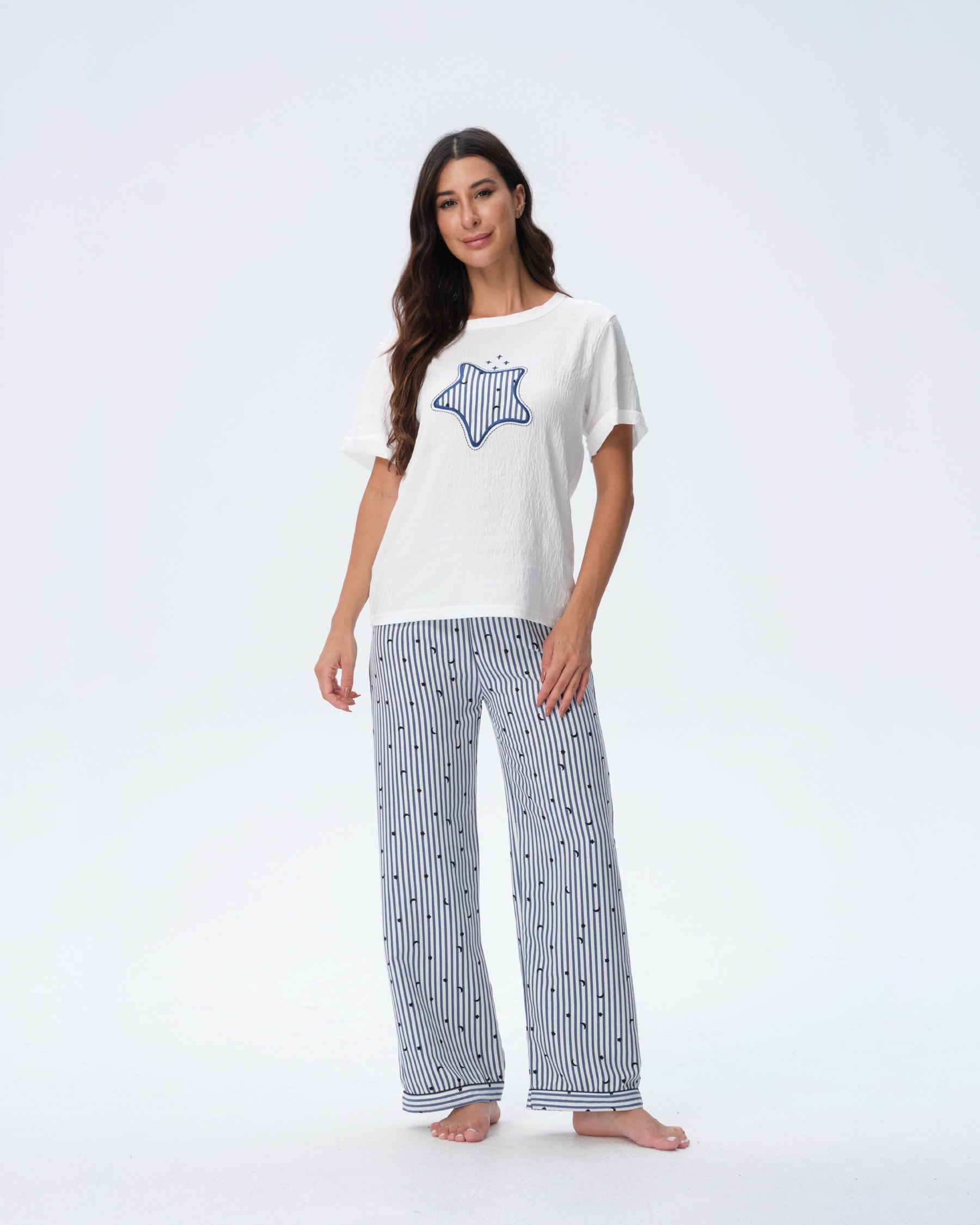 بيجامة نسائية - قطعتين (M-2XL)
