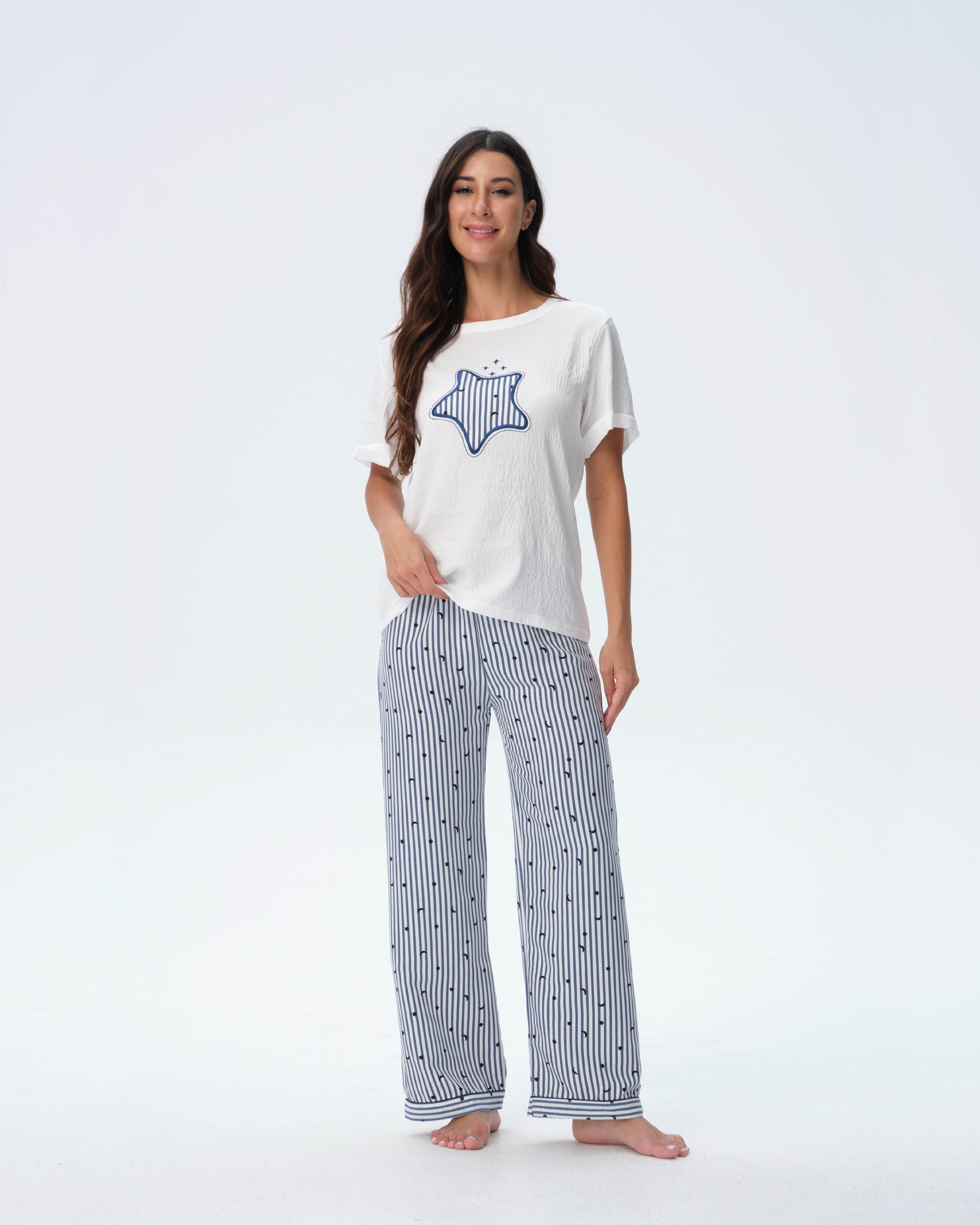 بيجامة نسائية - قطعتين (M-2XL)
