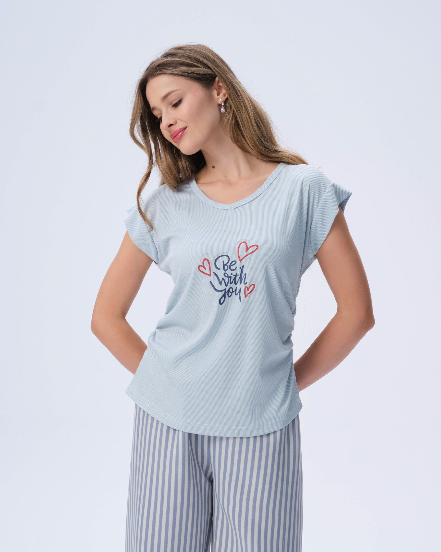 بيجامة نسائية - قطعتين (M-2XL)