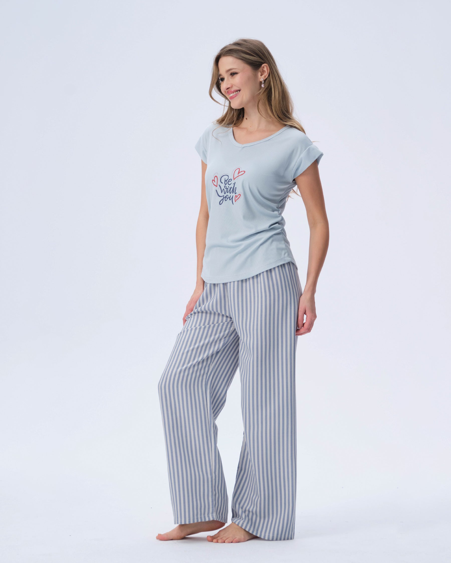 بيجامة نسائية - قطعتين (M-2XL)