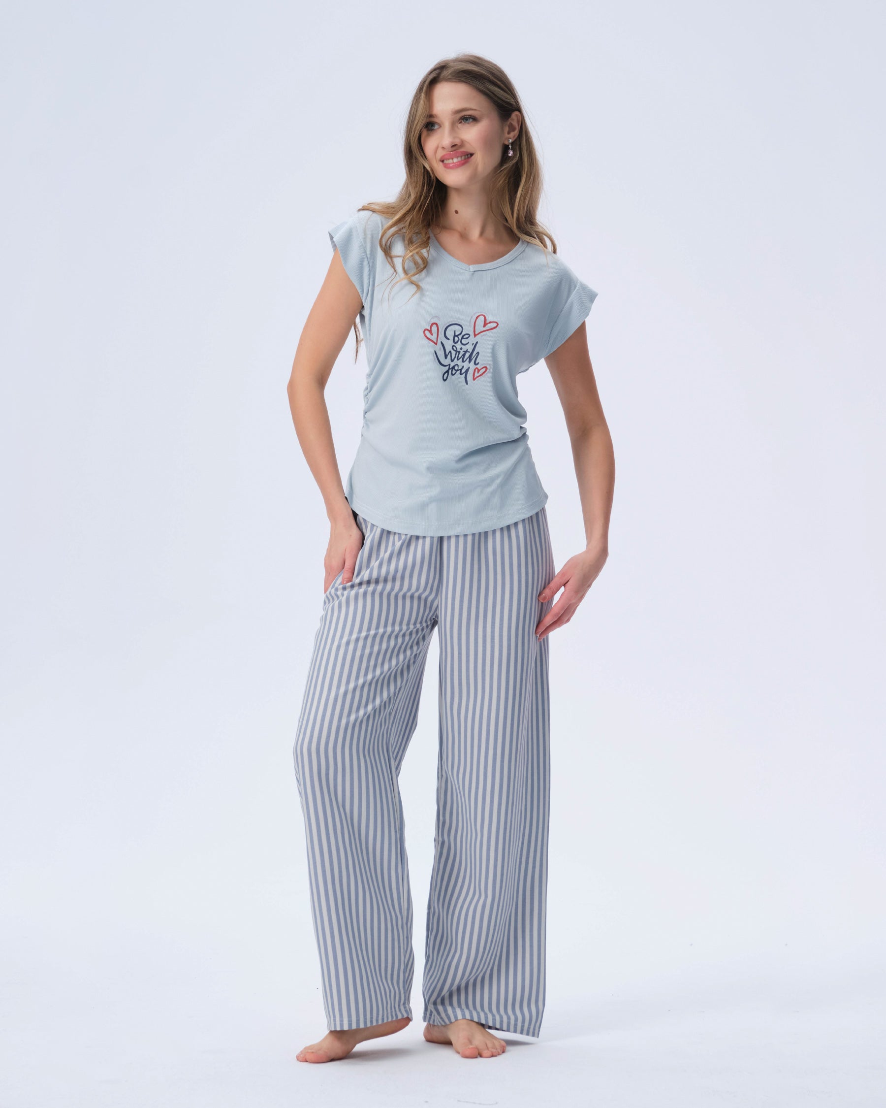 بيجامة نسائية - قطعتين (M-2XL)