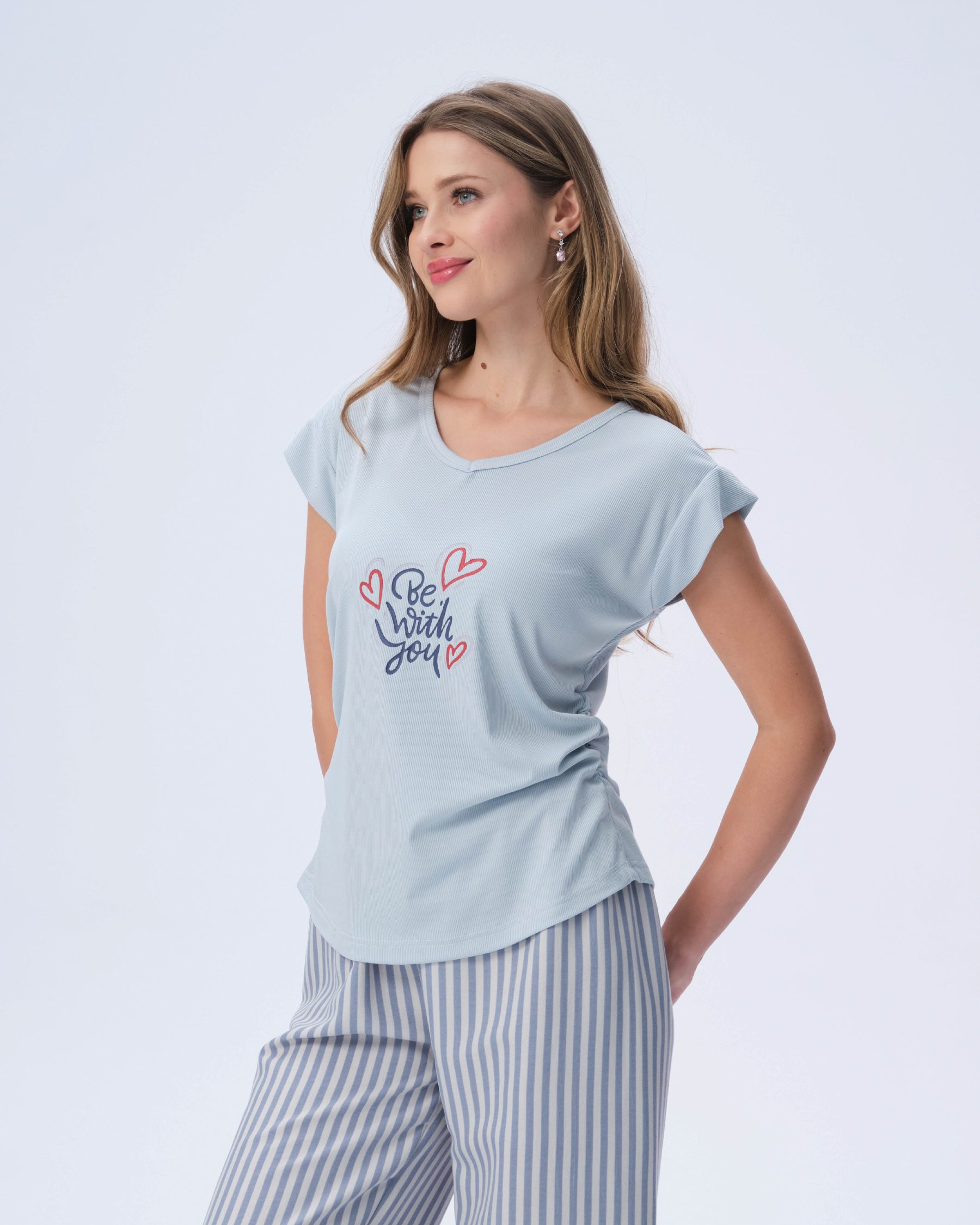بيجامة نسائية - قطعتين (M-2XL)