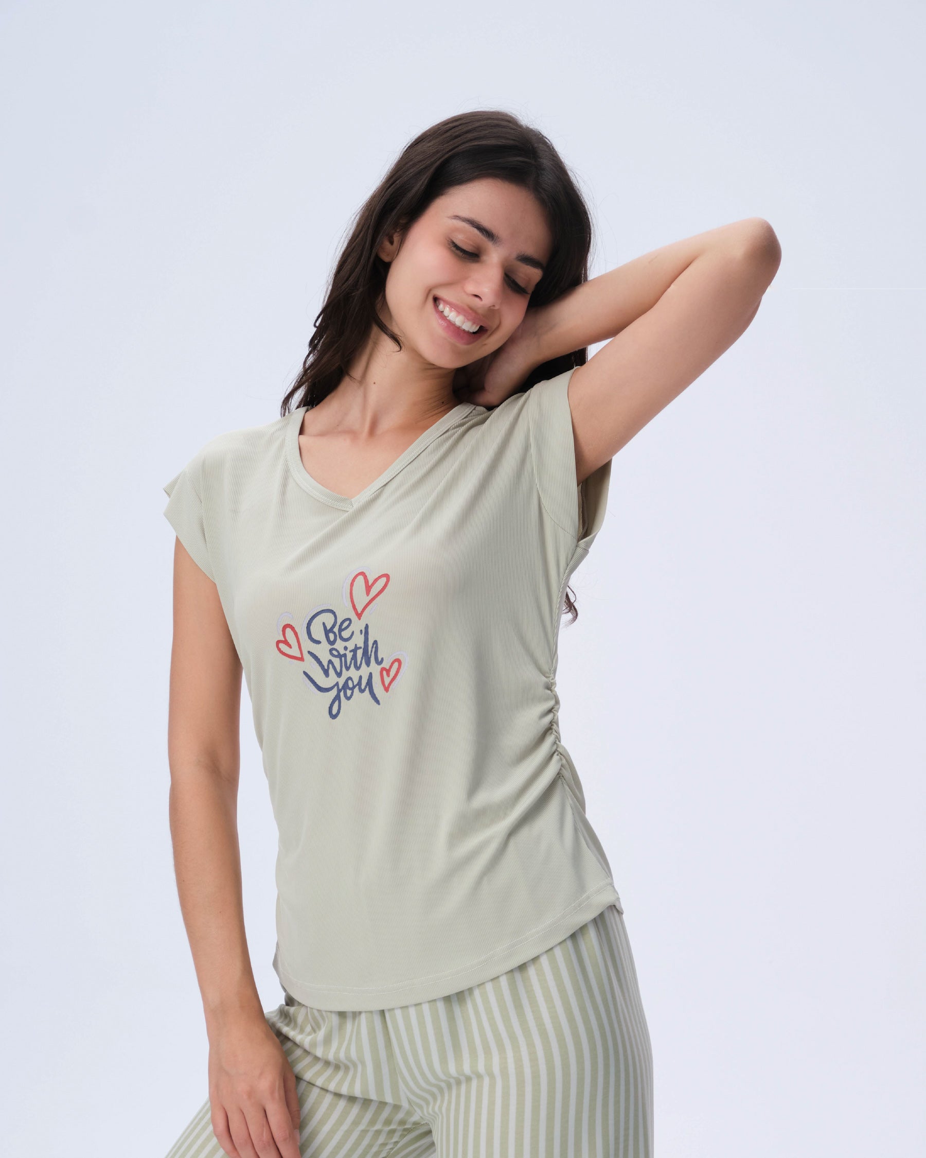بيجامة نسائية - قطعتين (M-2XL)