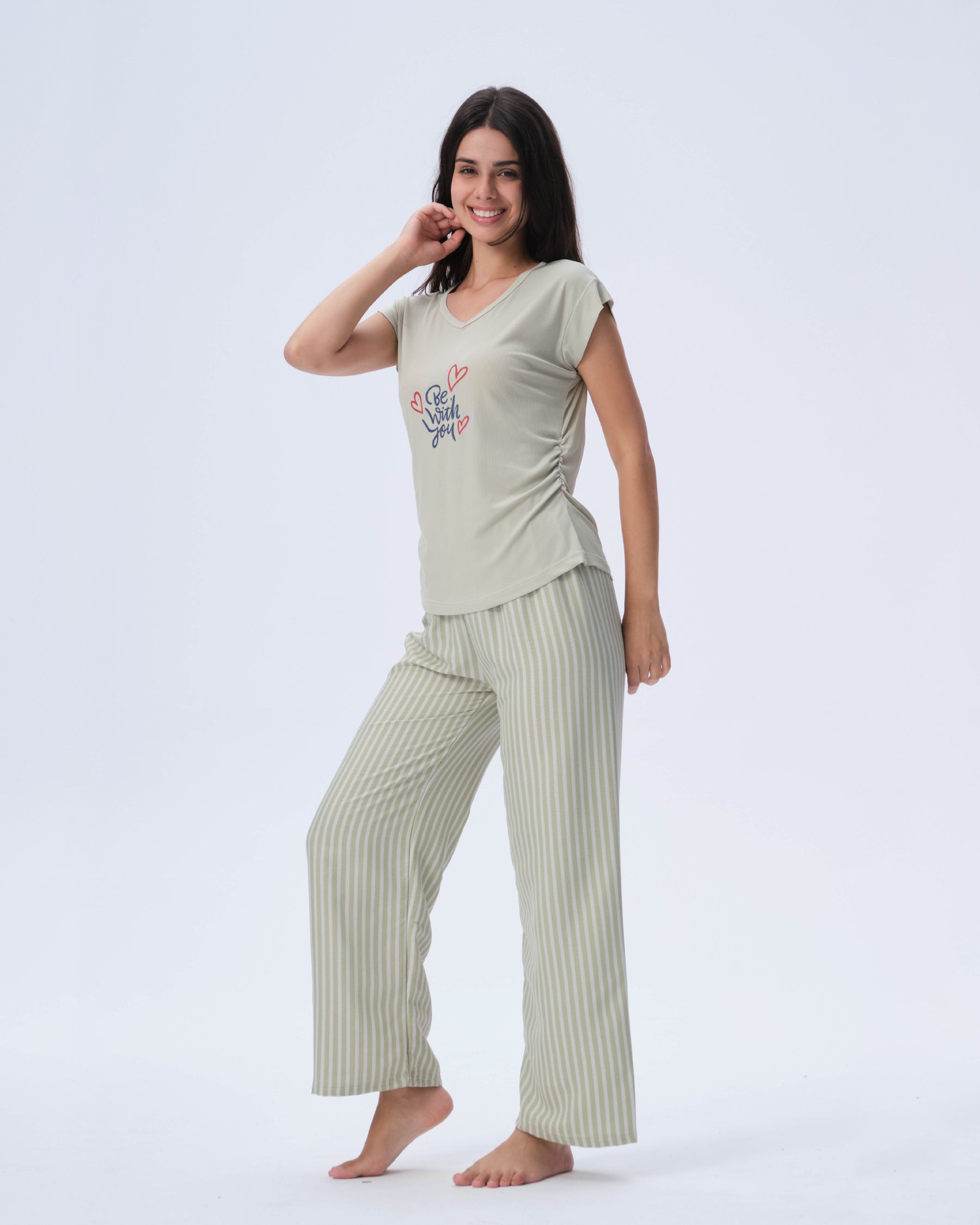 بيجامة نسائية - قطعتين (M-2XL)