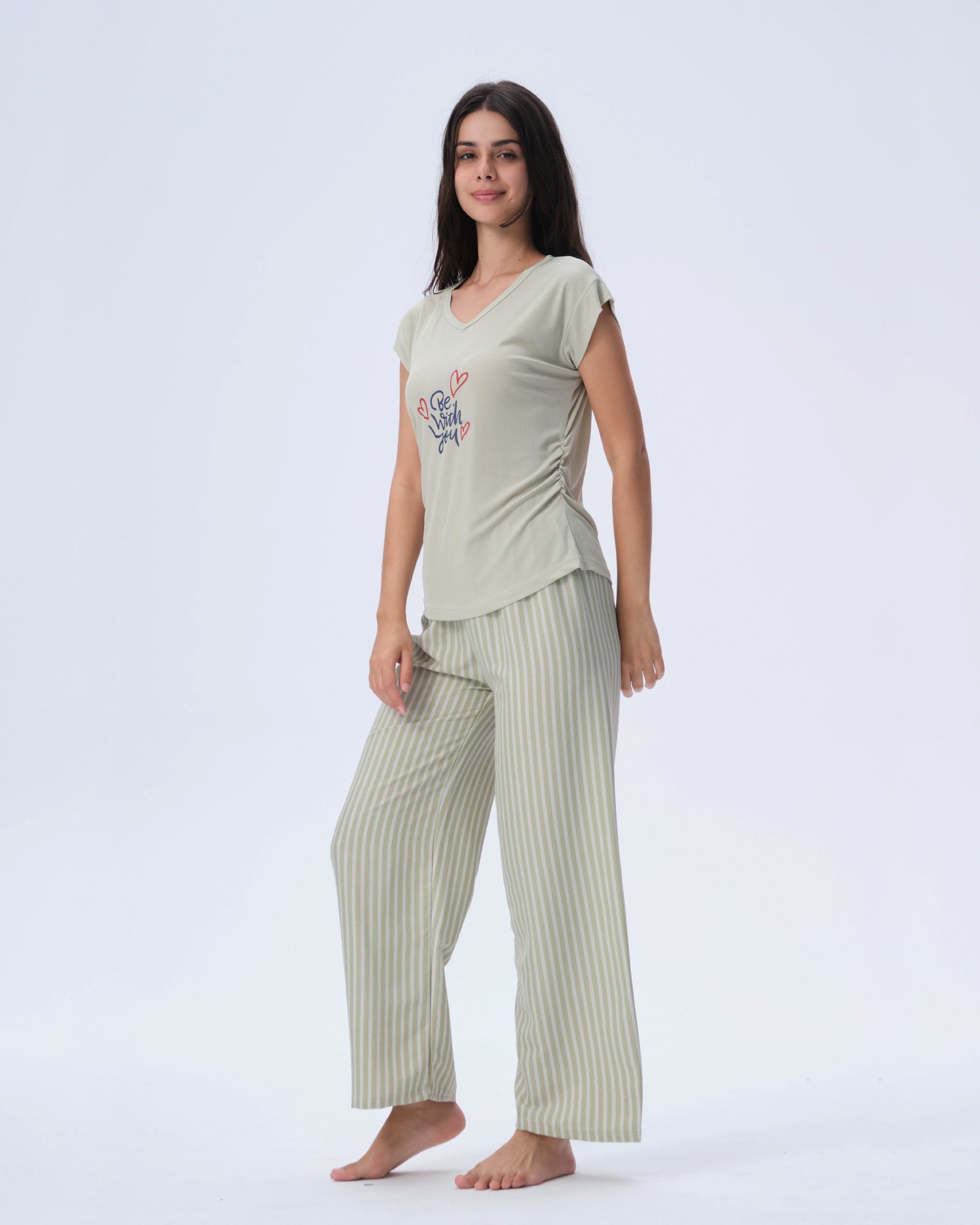 بيجامة نسائية - قطعتين (M-2XL)