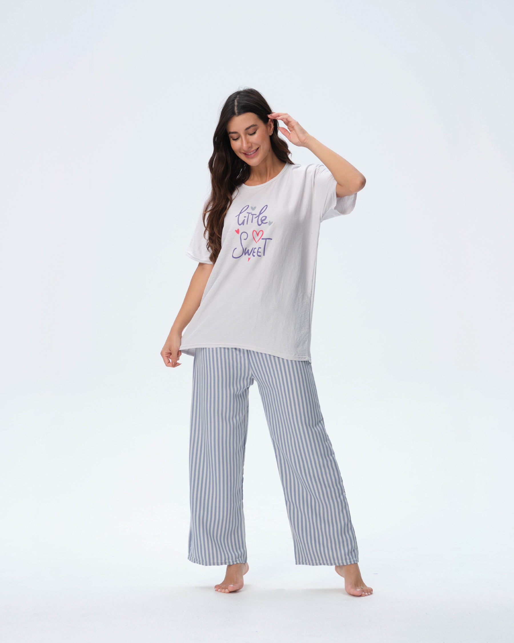 بيجامة نسائية - قطعتين (M-2XL)