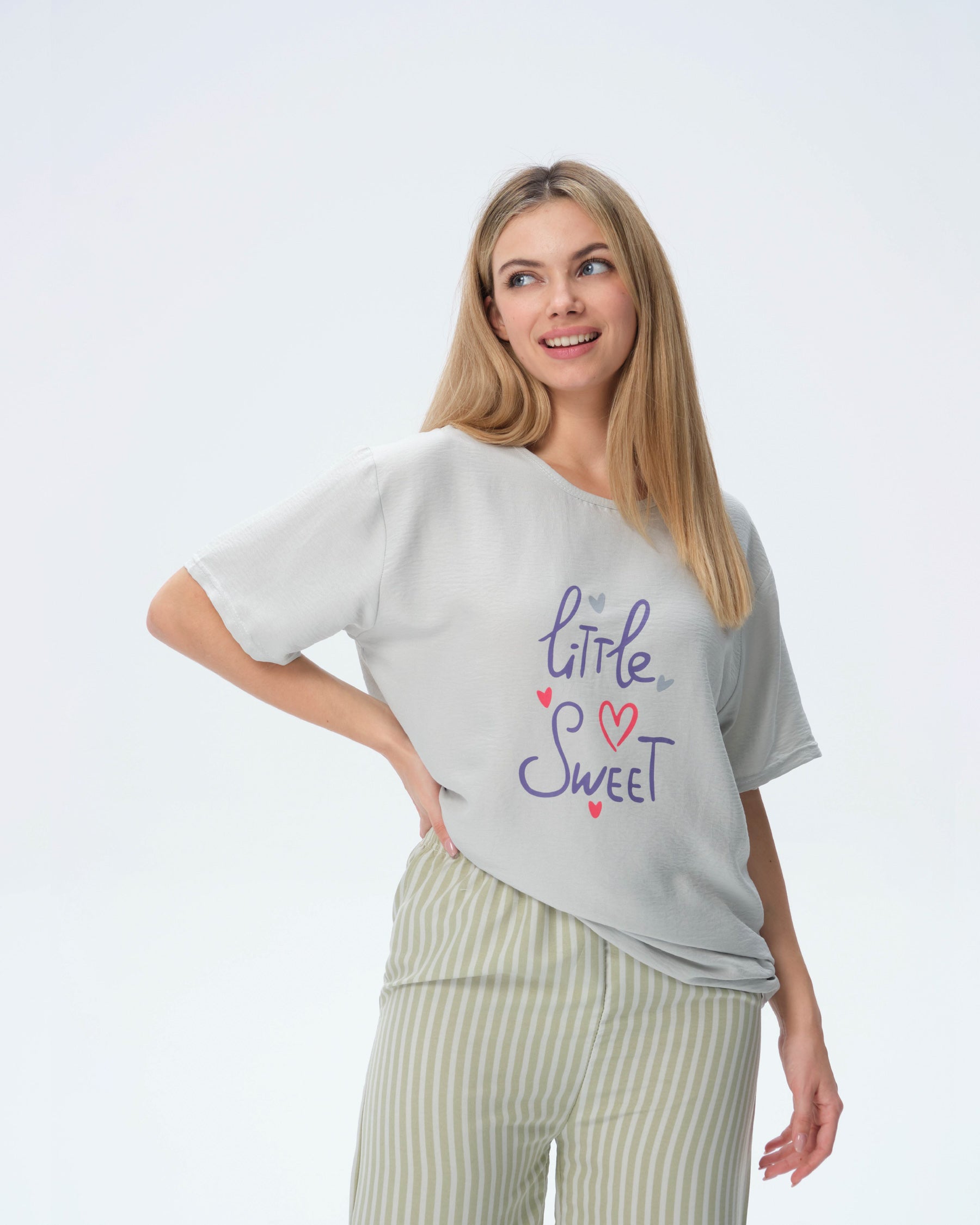 بيجامة نسائية - قطعتين (M-2XL)