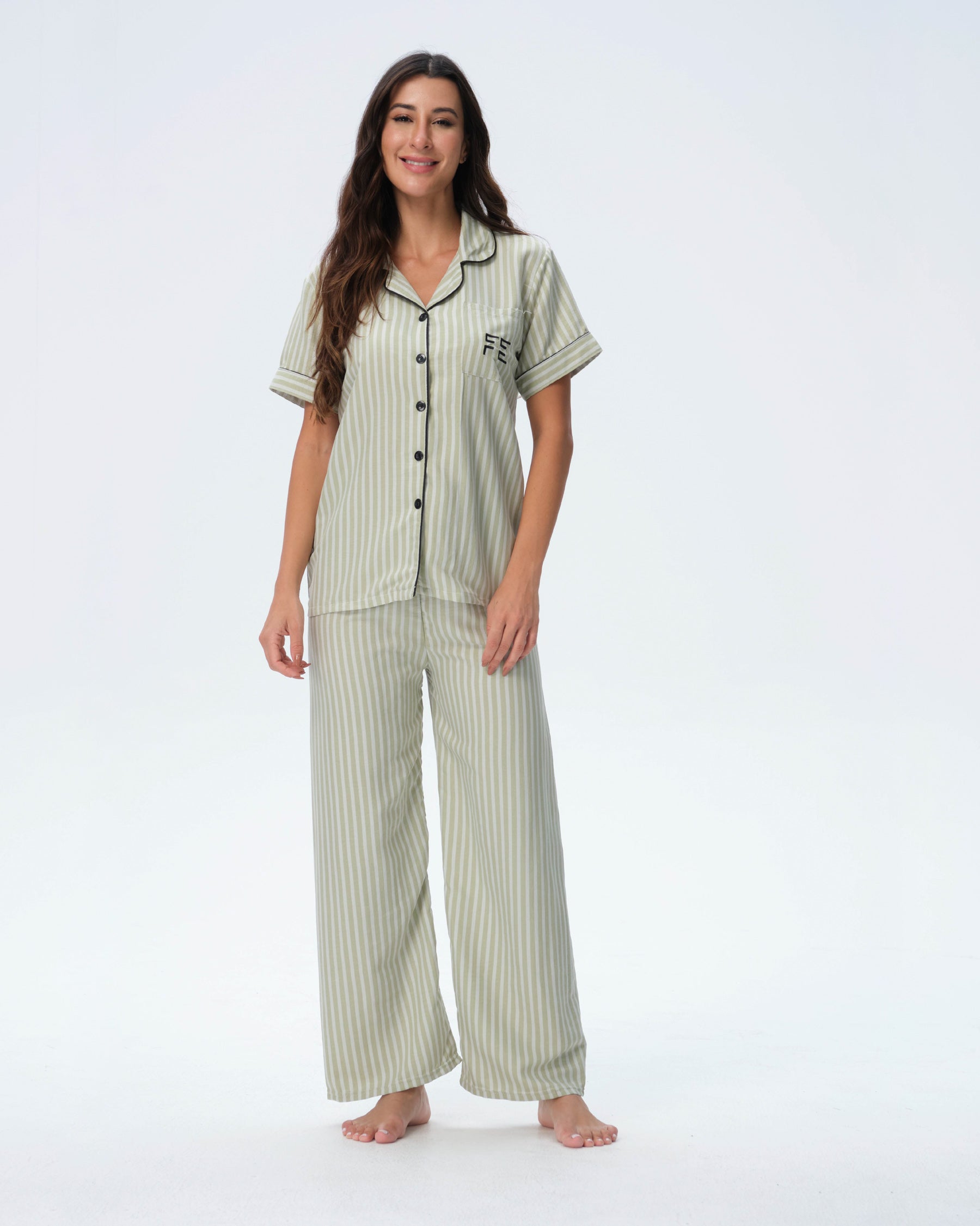 بيجامة نسائية - قطعتين (M-2XL)