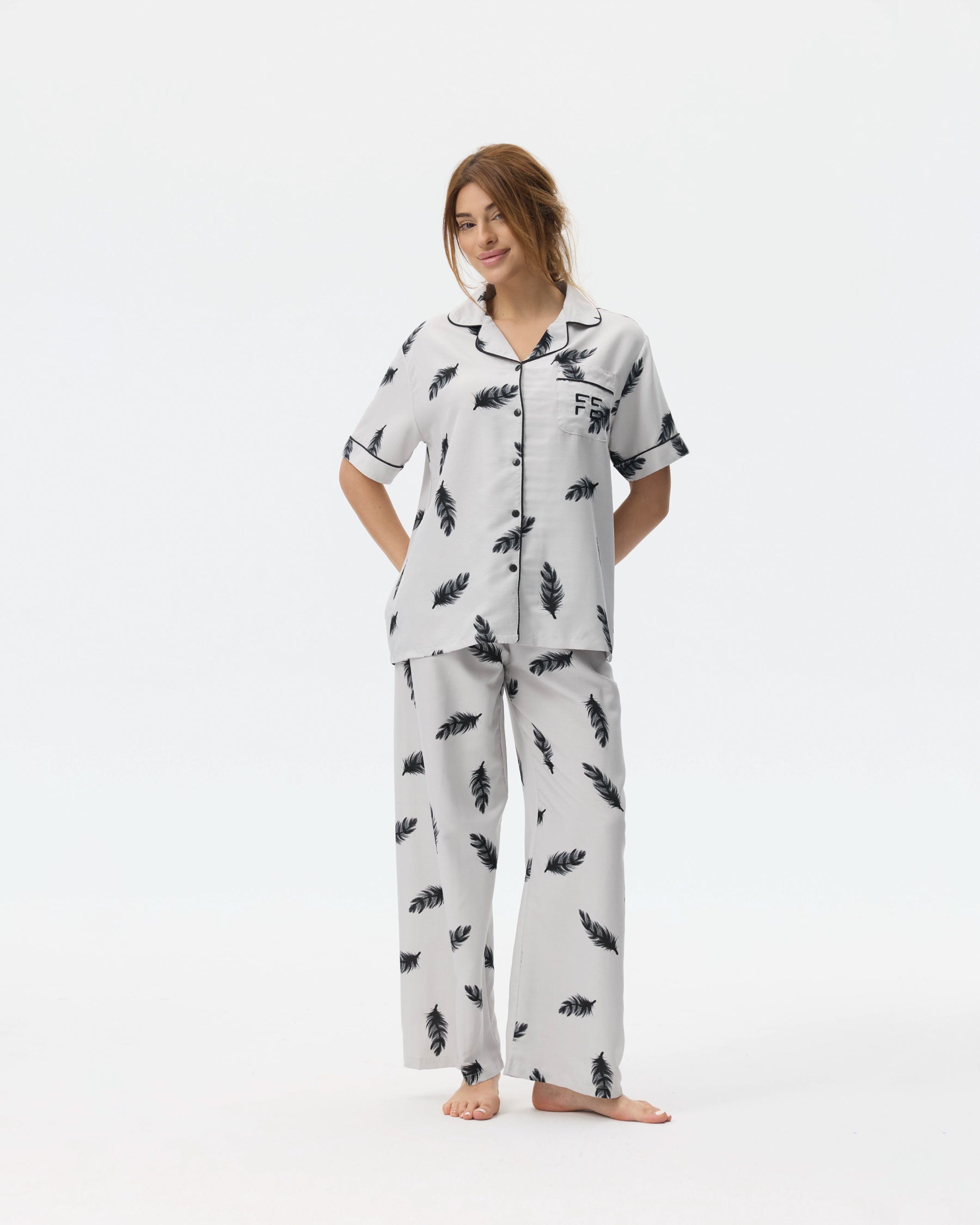 بيجامة نسائية - قطعتين (3XL-6XL)