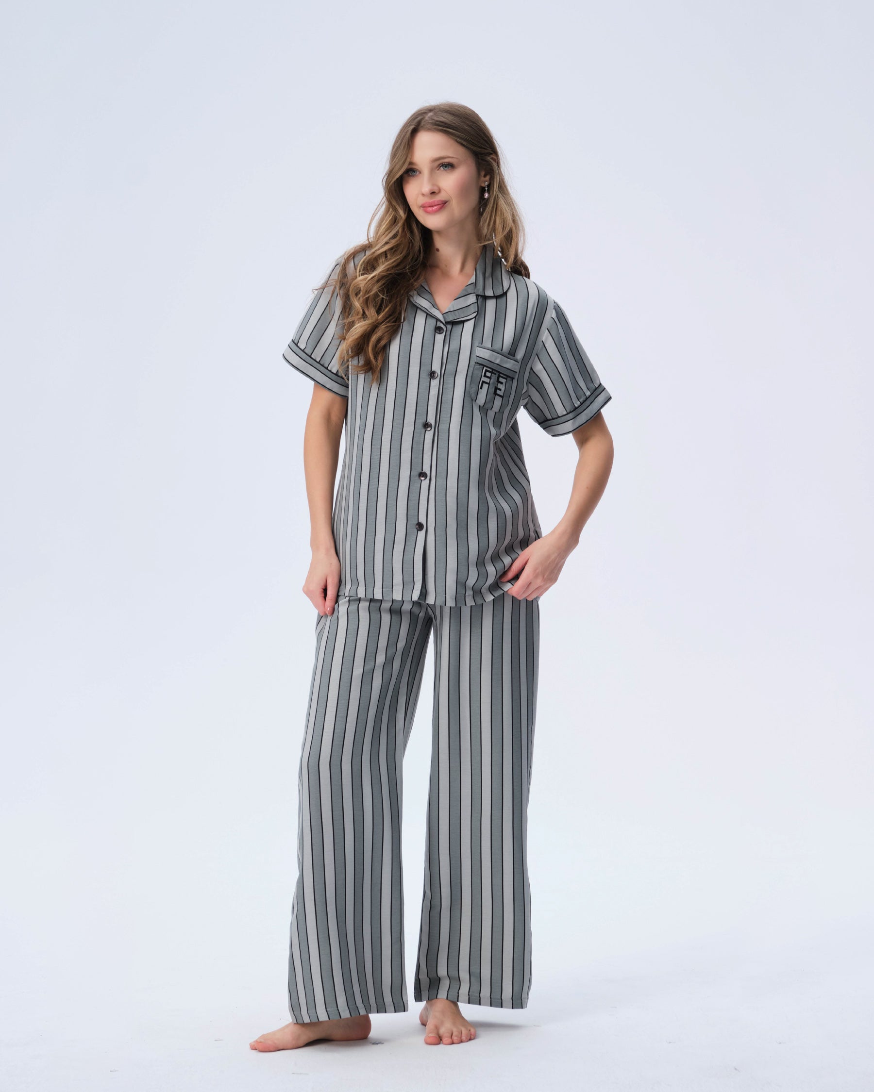بيجامة نسائية - قطعتين (3XL-6XL)