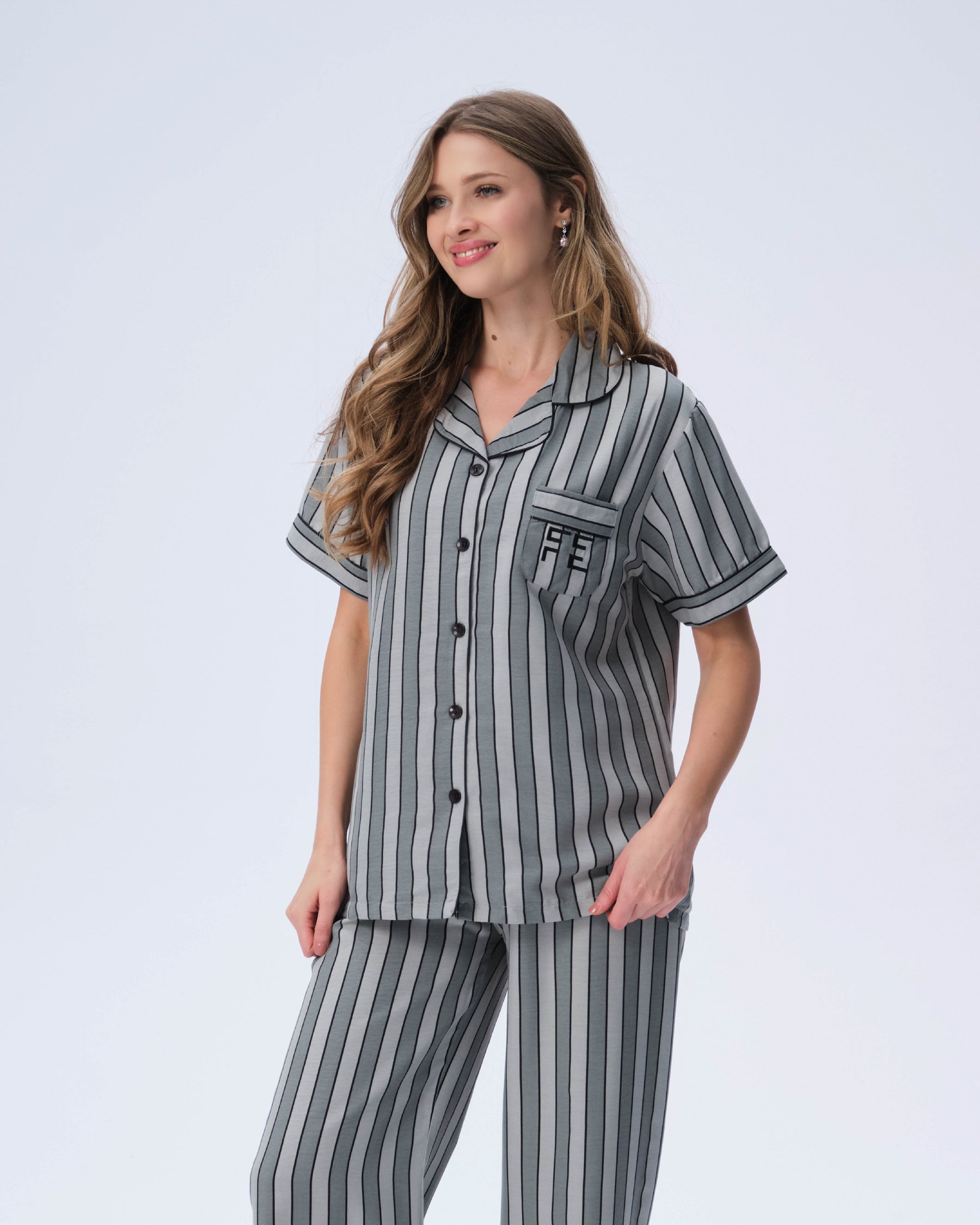 بيجامة نسائية - قطعتين (3XL-6XL)