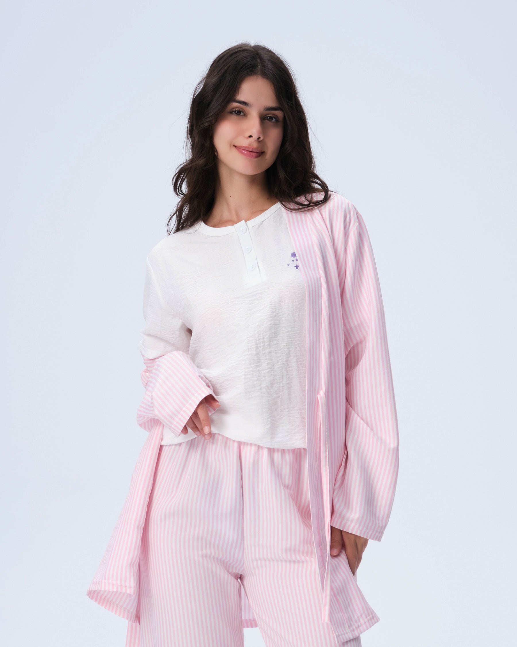 بيجامة نسائية - 3 قطع (M-2XL)