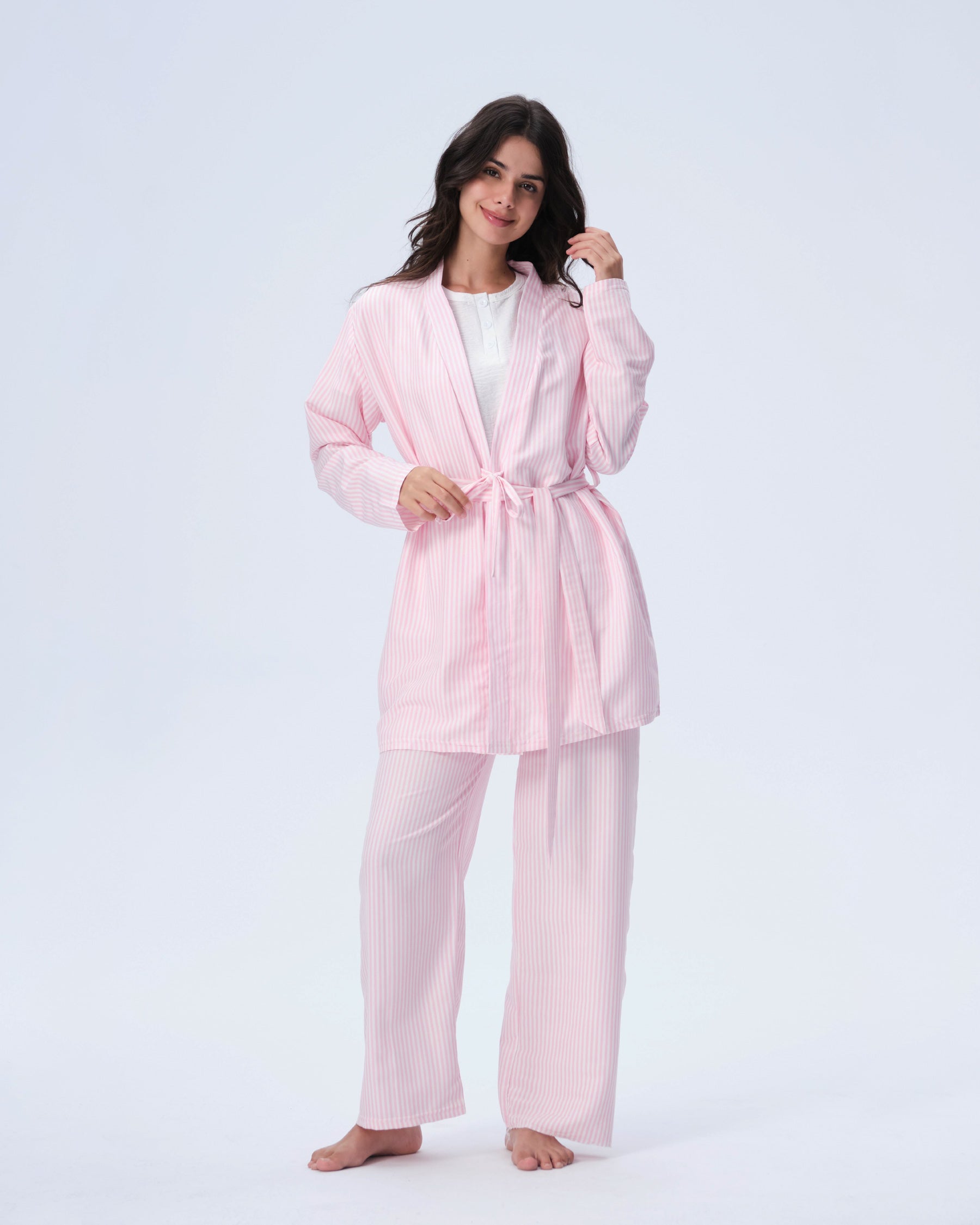 بيجامة نسائية - 3 قطع (M-2XL)