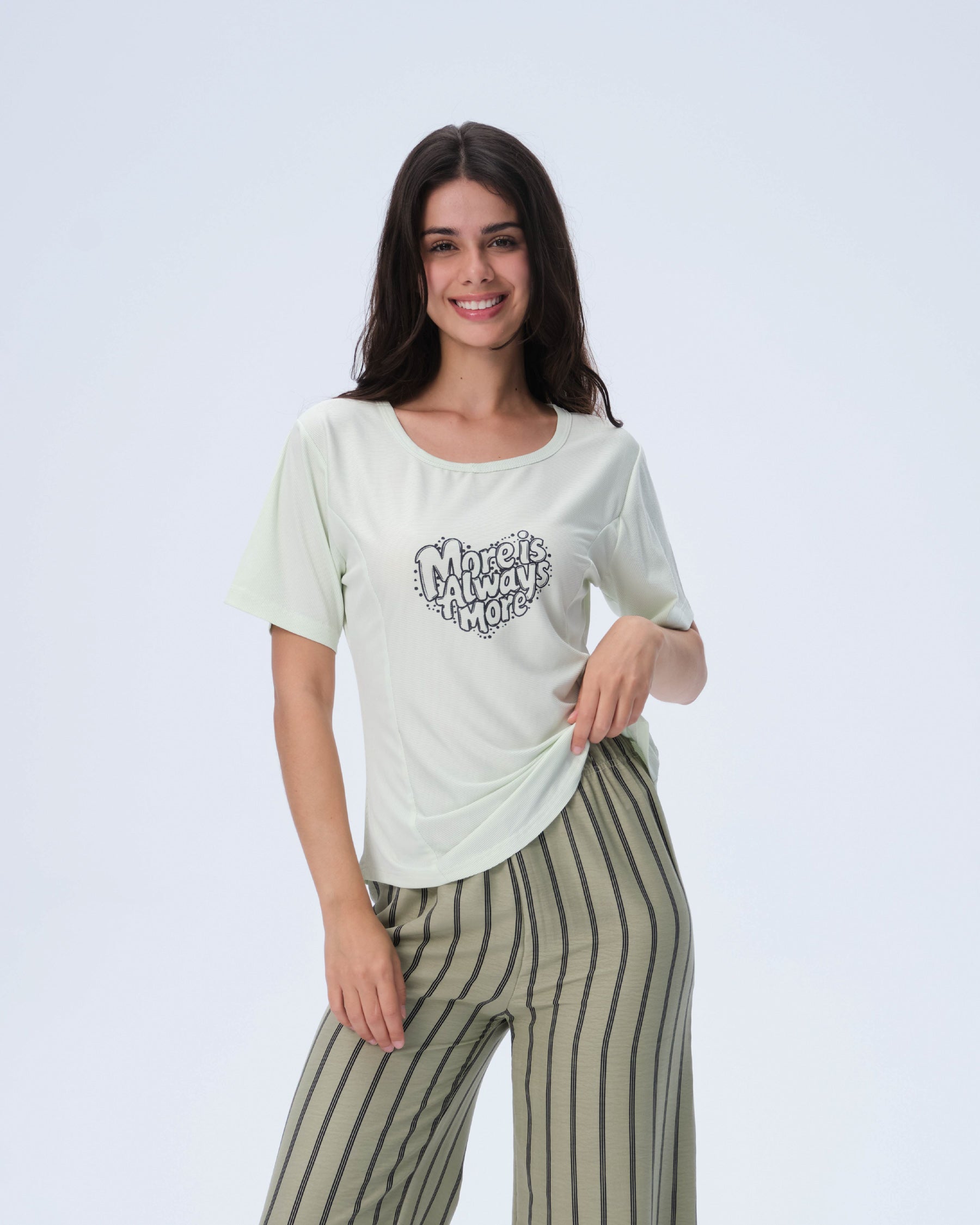 بيجامة نسائية - قطعتين (M-2XL)