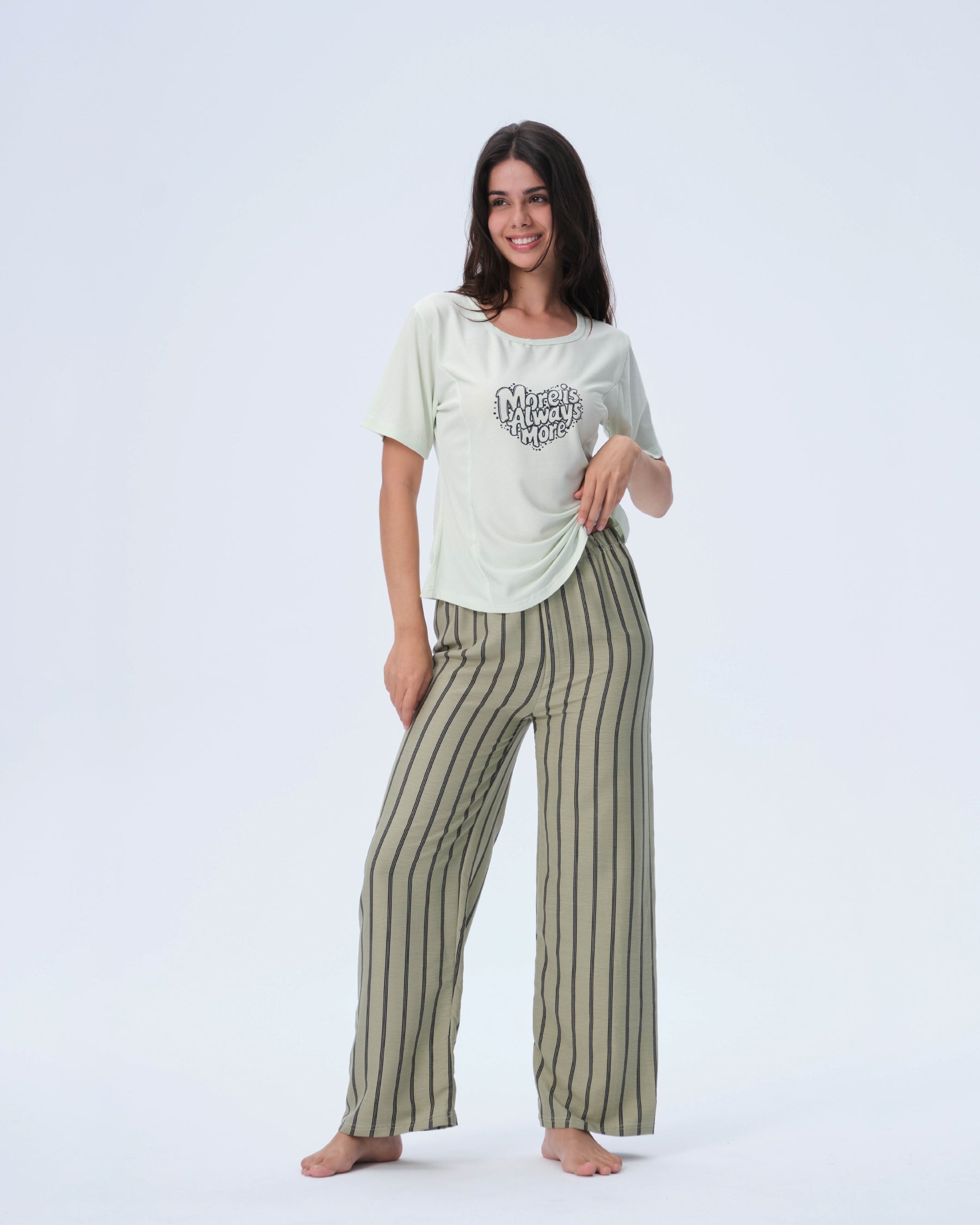 بيجامة نسائية - قطعتين (M-2XL)