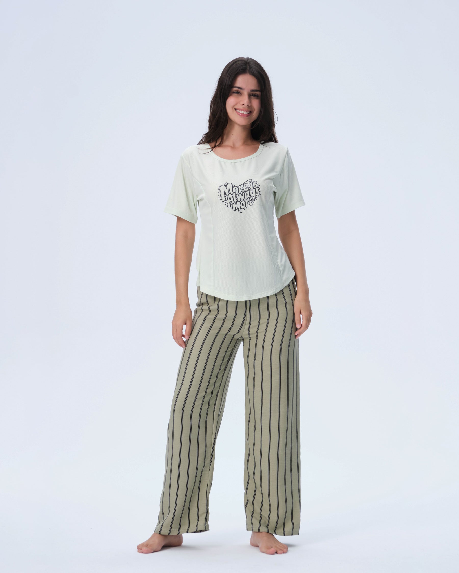 بيجامة نسائية - قطعتين (M-2XL)