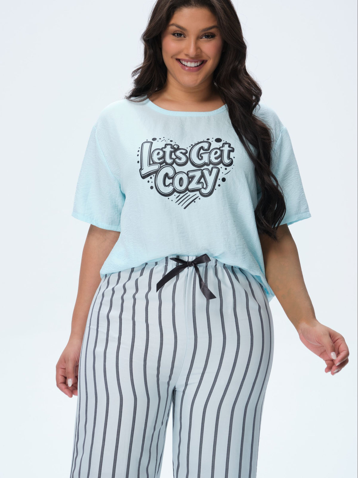 بيجامة نسائية - قطعتين (3XL-6XL)