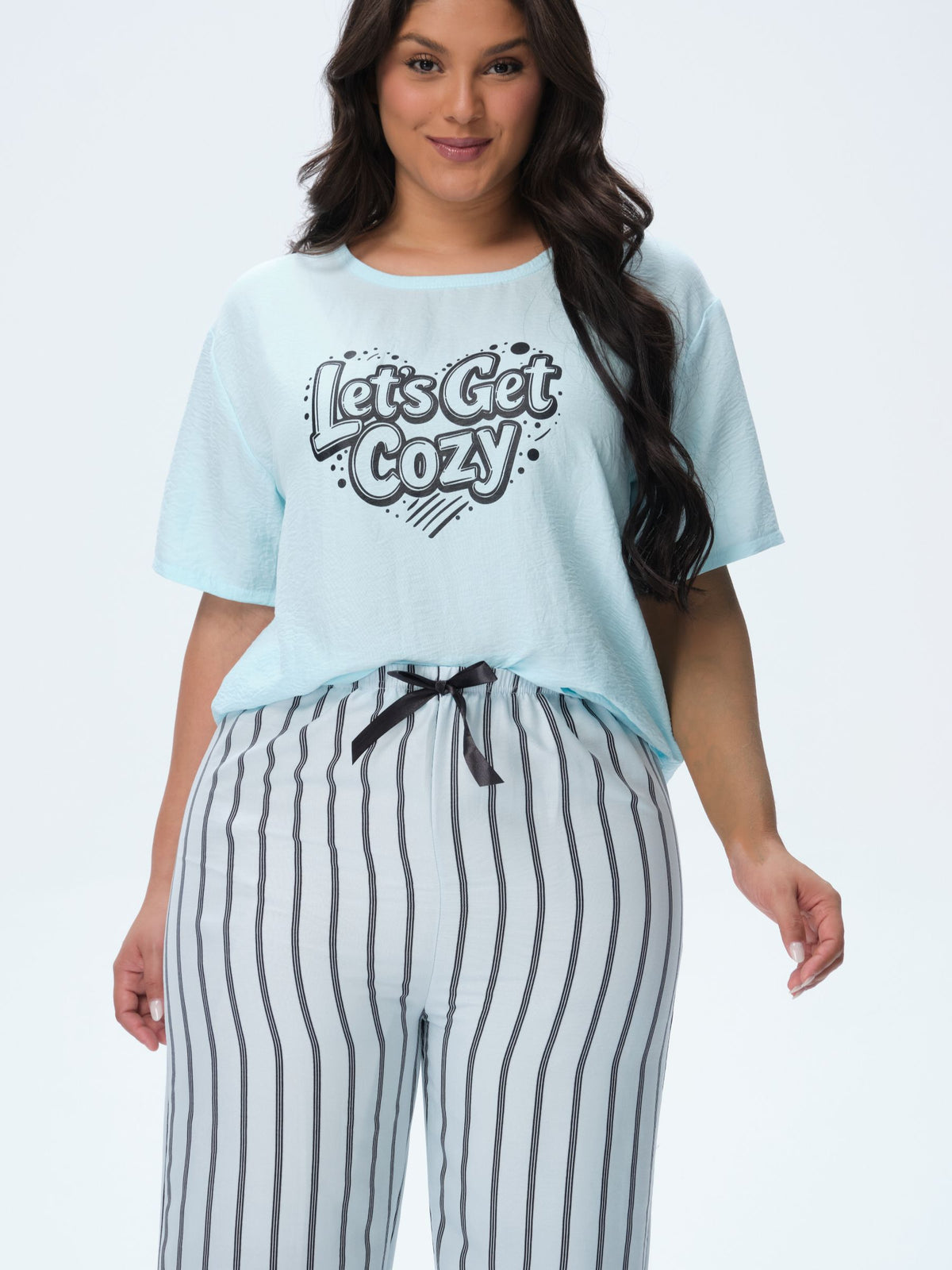 بيجامة نسائية - قطعتين (3XL-6XL)