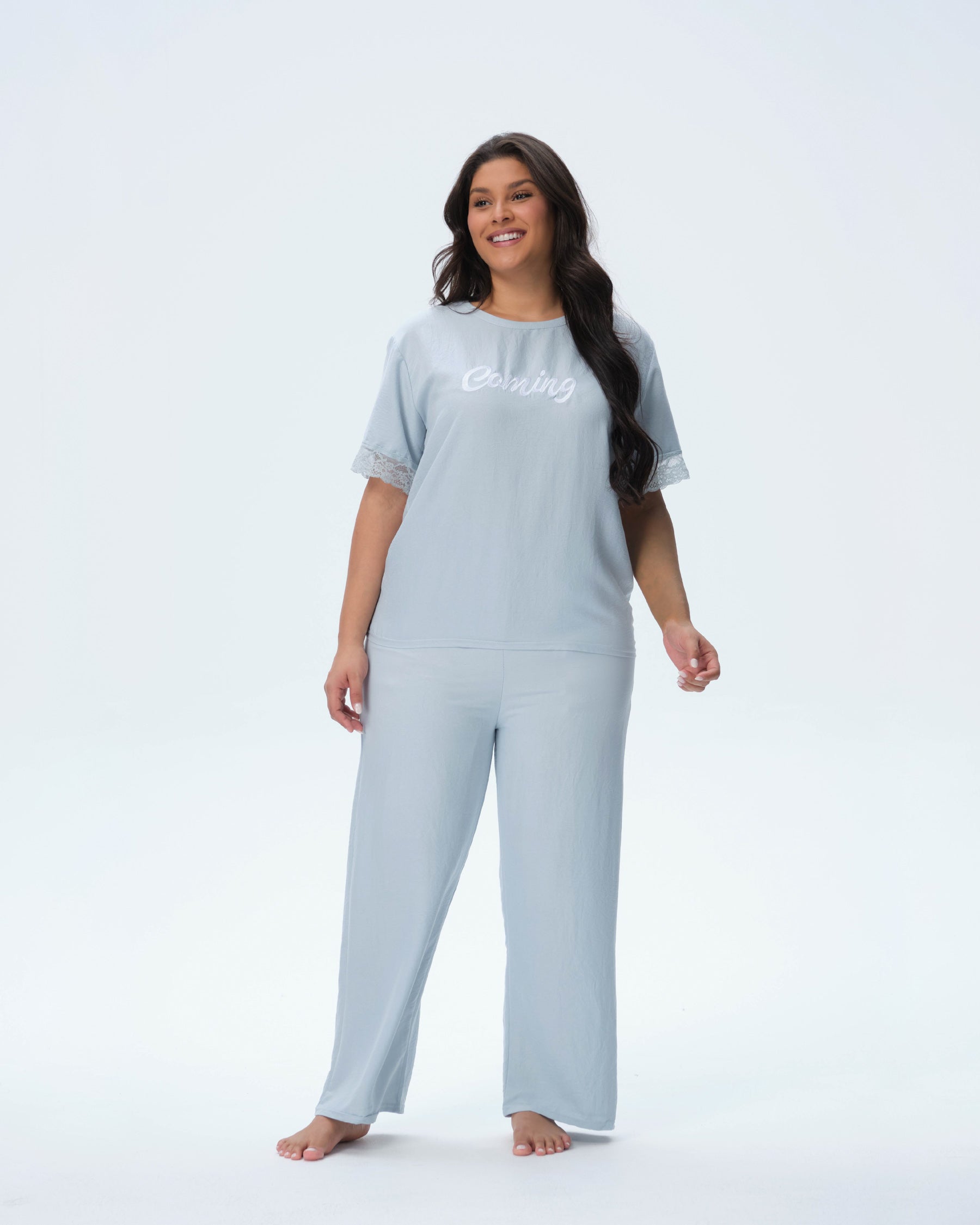 بيجامة نسائية - قطعتين (3XL-6XL)