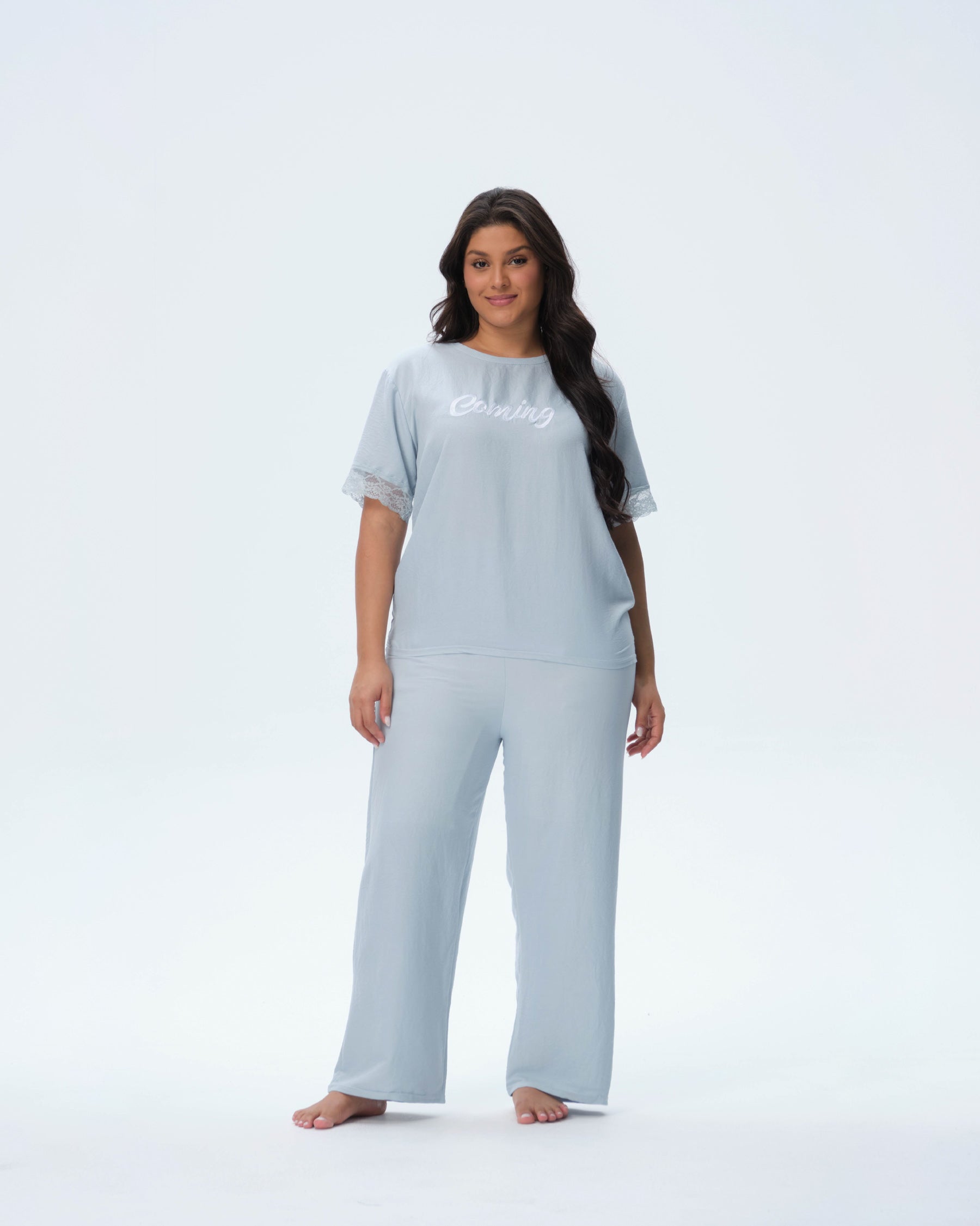 بيجامة نسائية - قطعتين (3XL-6XL)