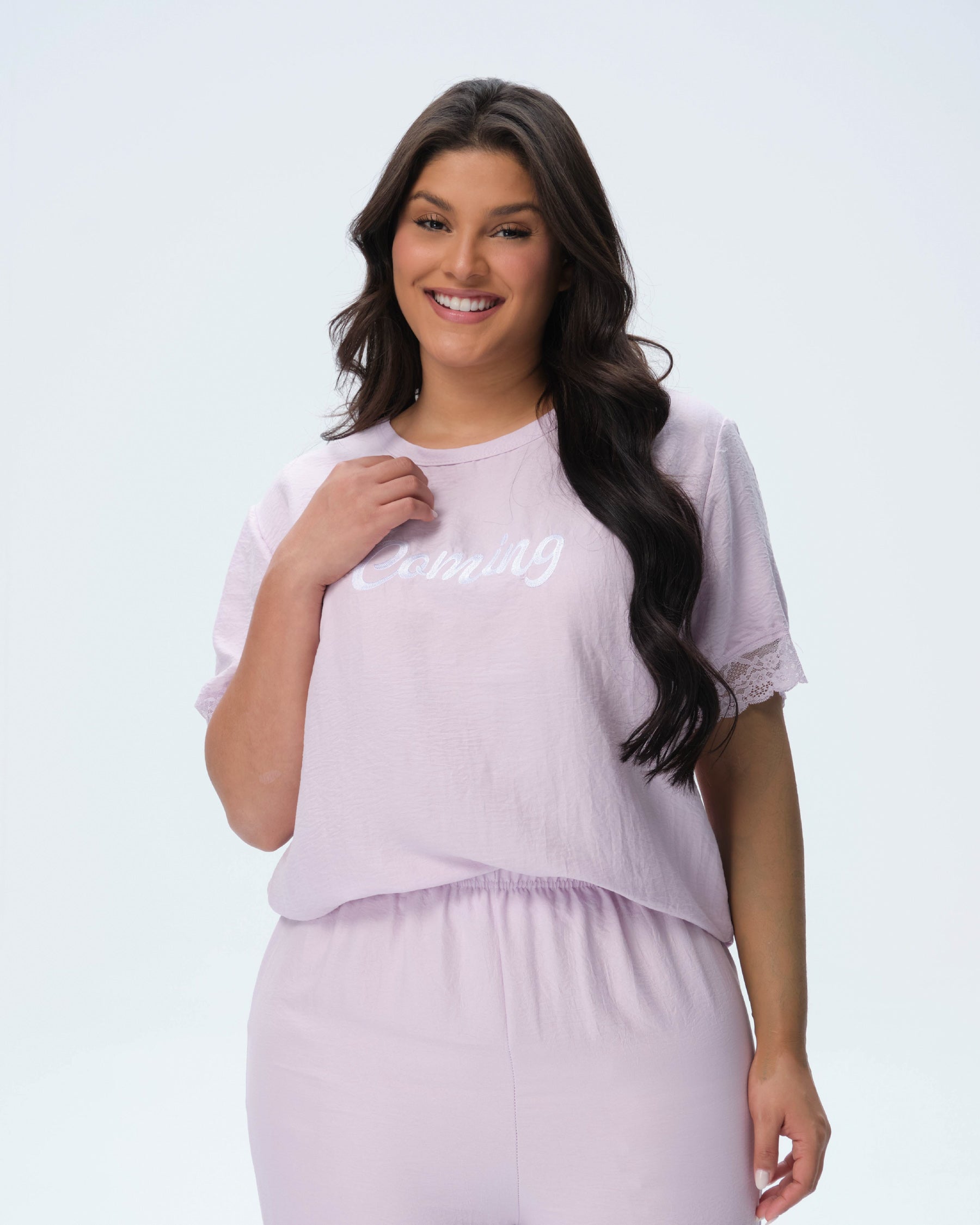 بيجامة نسائية - قطعتين (3XL-6XL)
