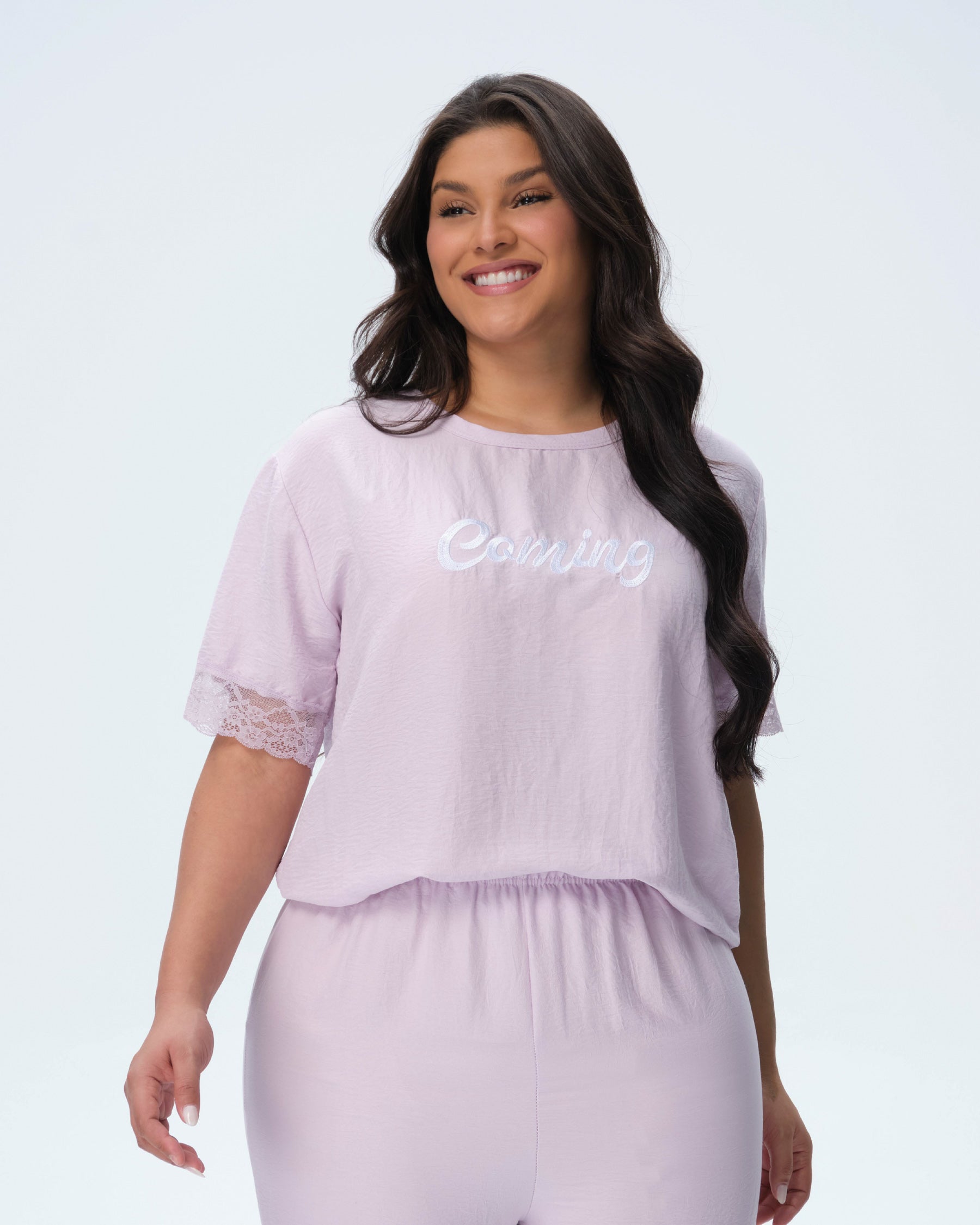 بيجامة نسائية - قطعتين (3XL-6XL)
