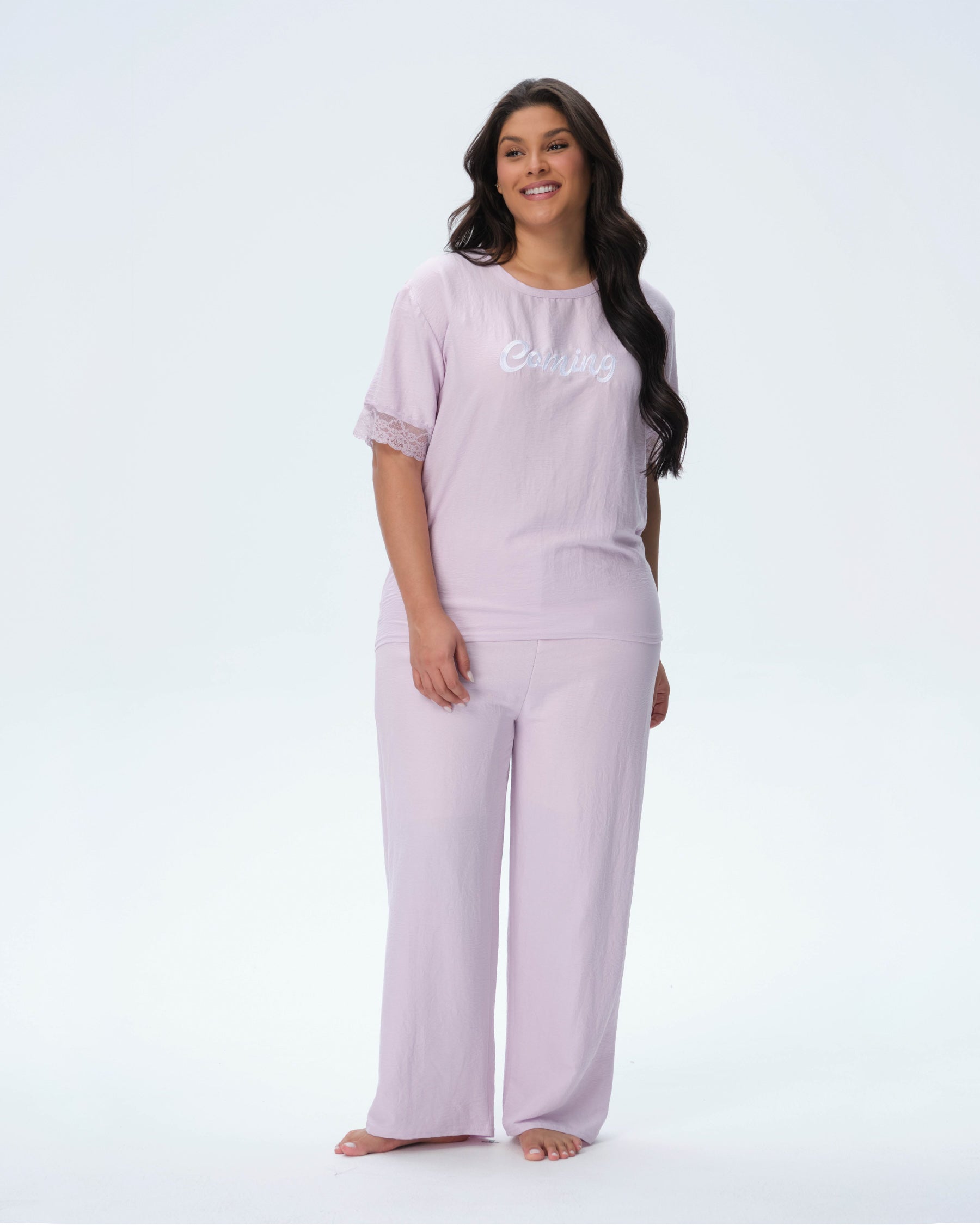 بيجامة نسائية - قطعتين (3XL-6XL)