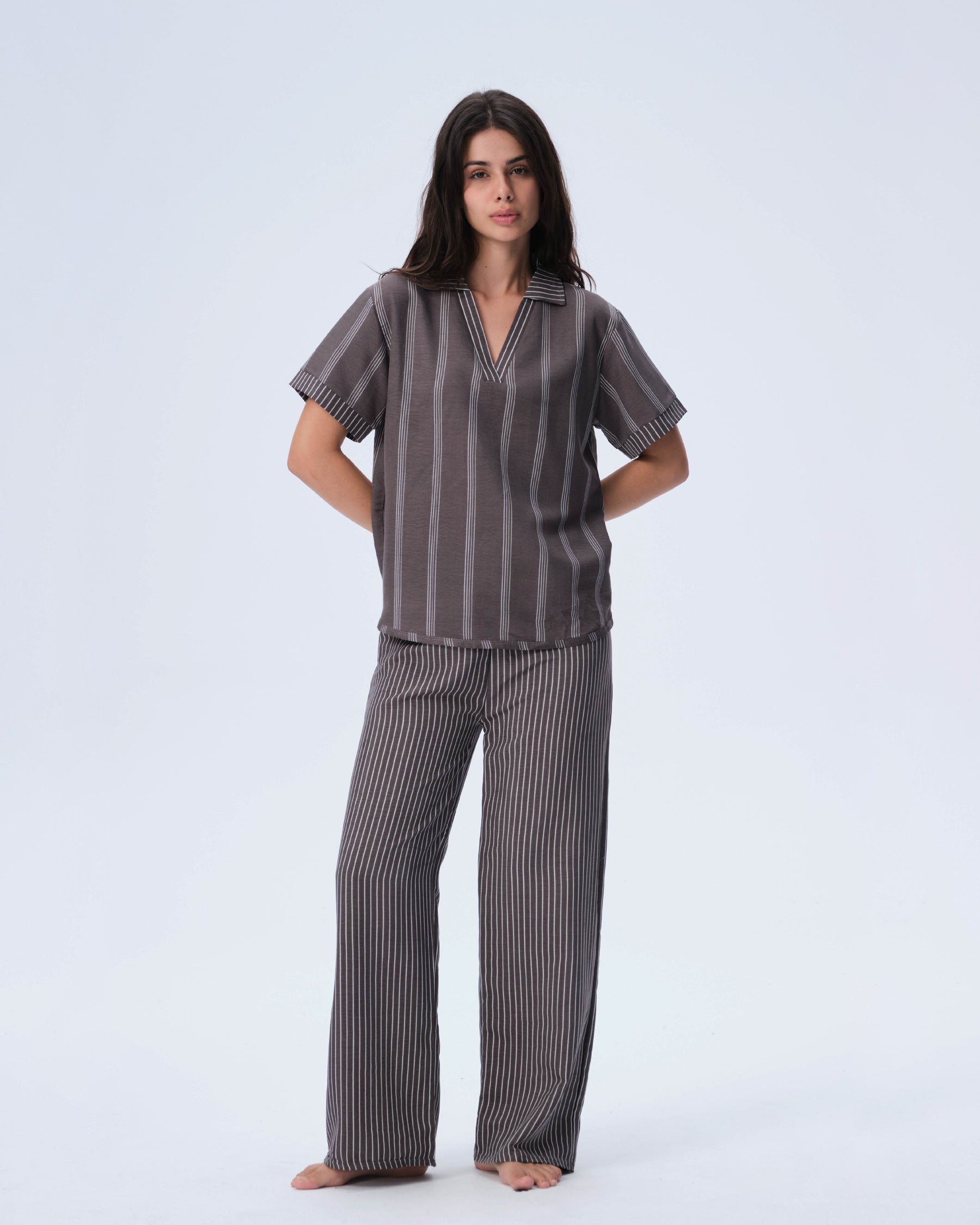 بيجامة نسائية - قطعتين (M-2XL)