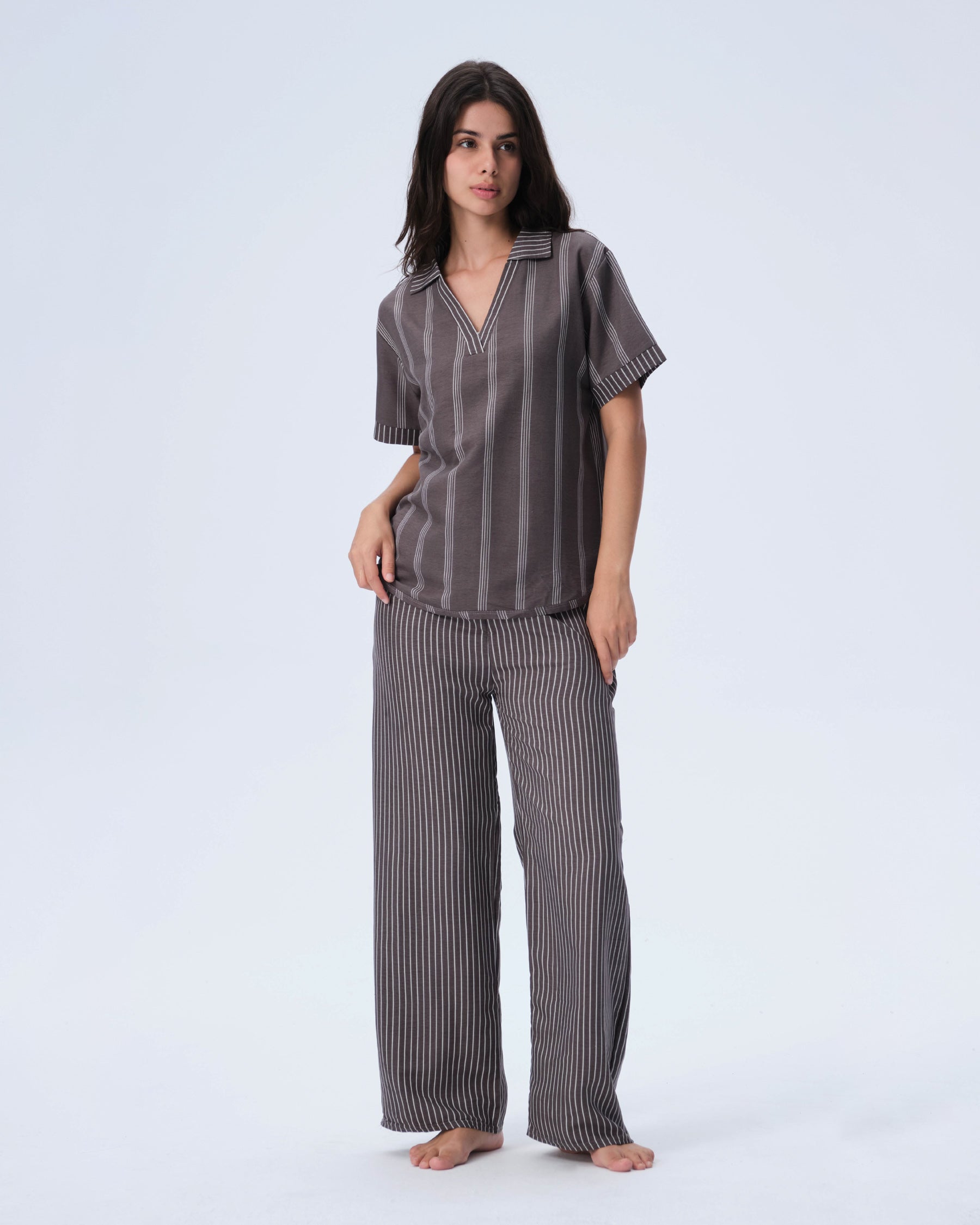 بيجامة نسائية - قطعتين (M-2XL)