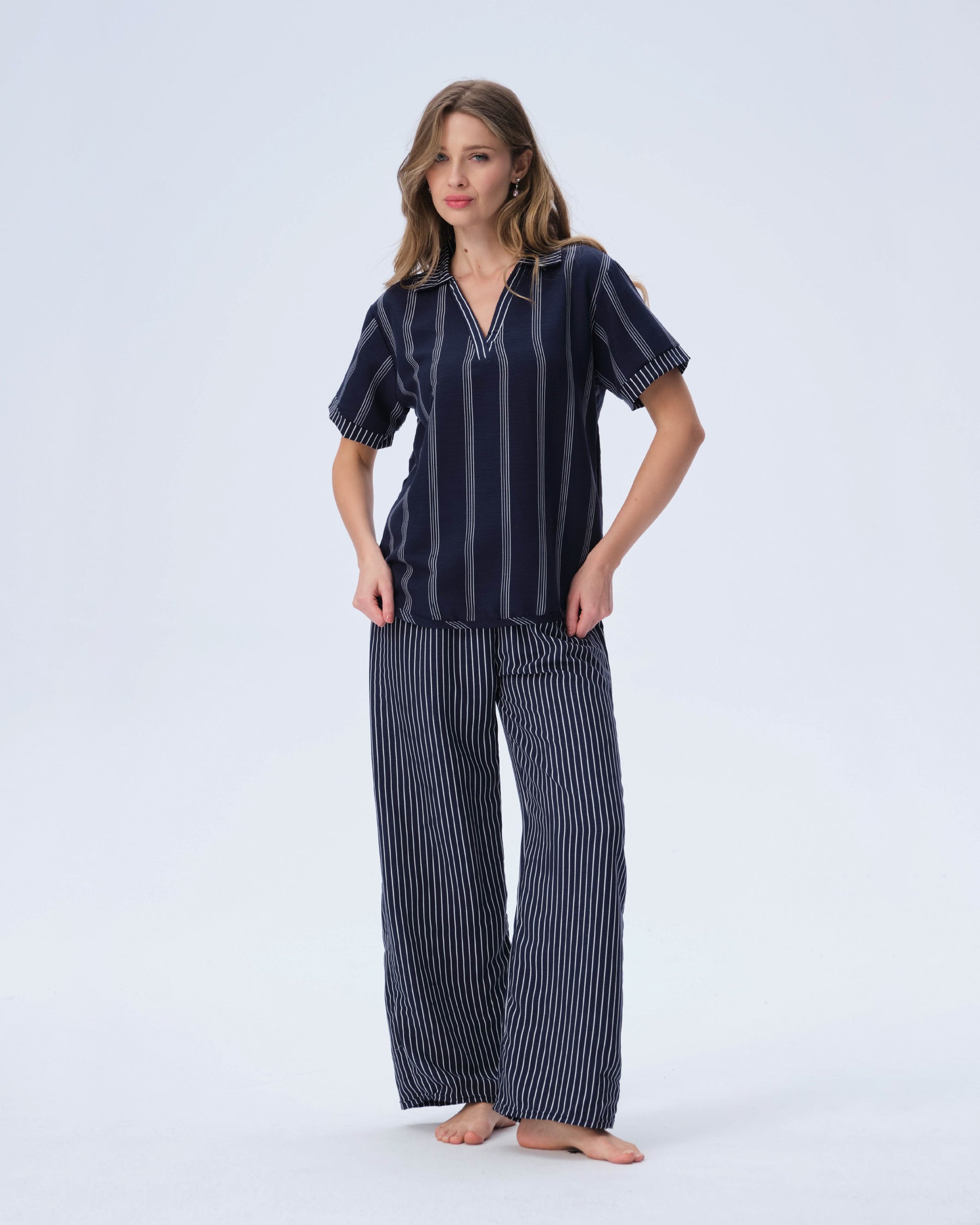 بيجامة نسائية - قطعتين (M-2XL)