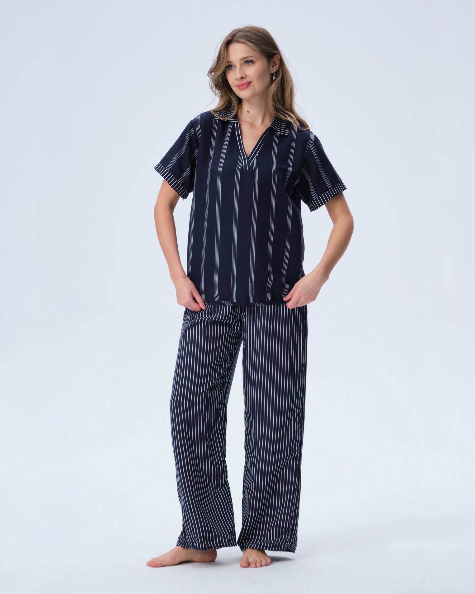 بيجامة نسائية - قطعتين (M-2XL)