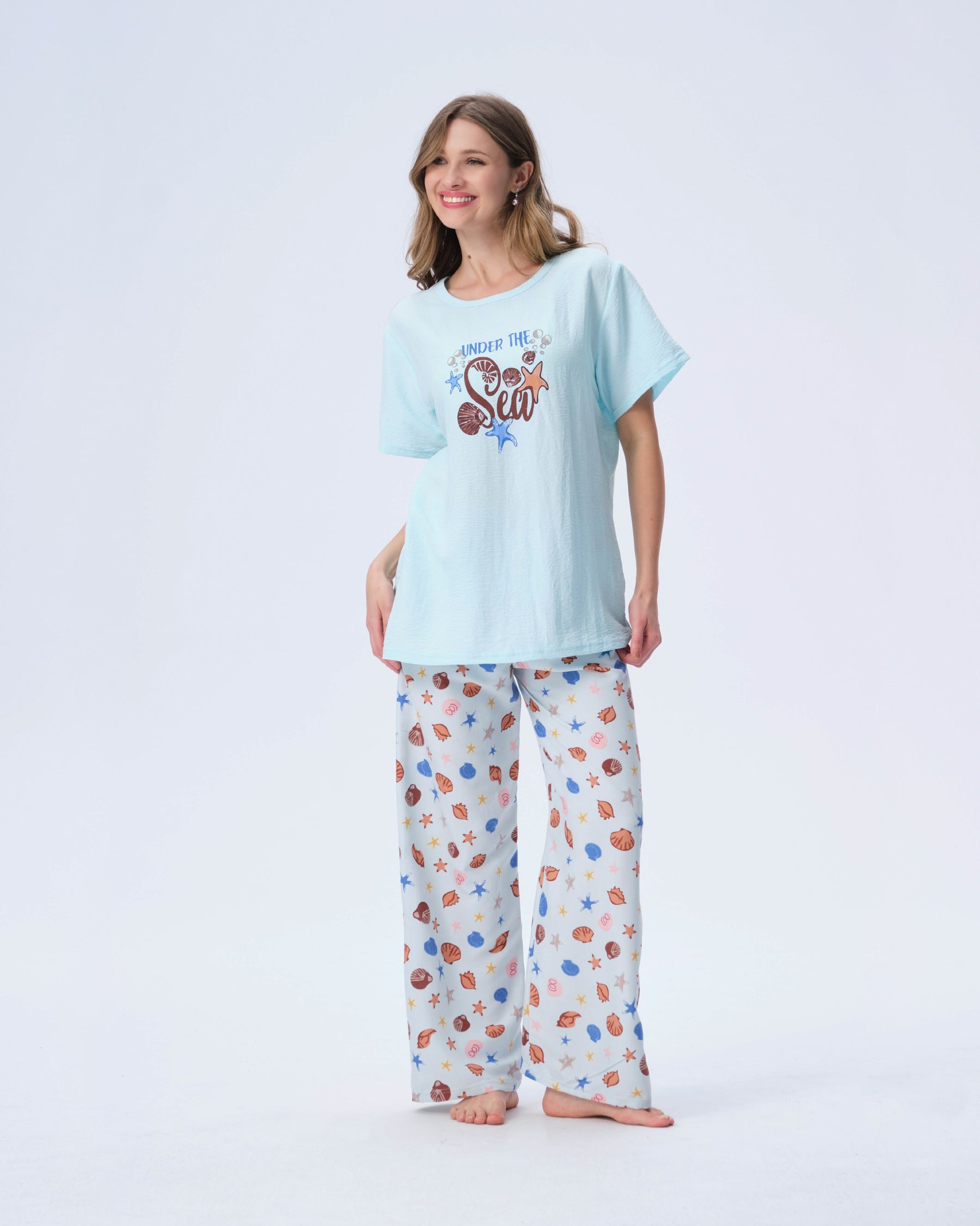 بيجامة نسائية - قطعتين (M-2XL)
