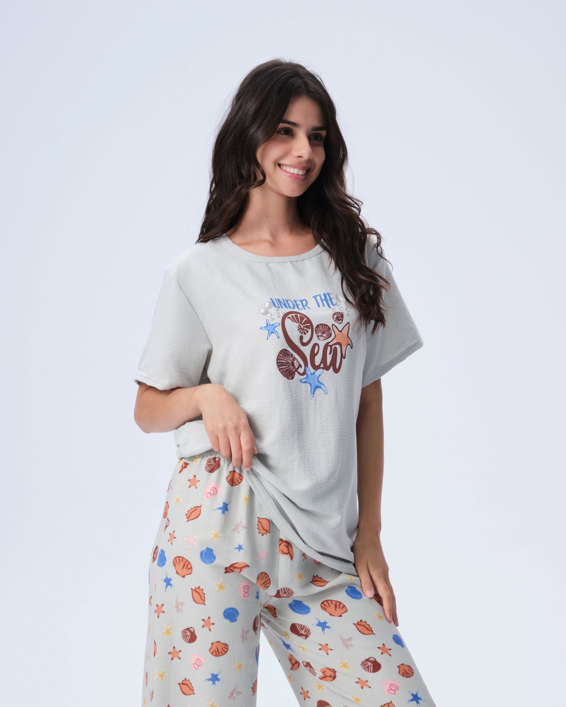بيجامة نسائية - قطعتين (M-2XL)